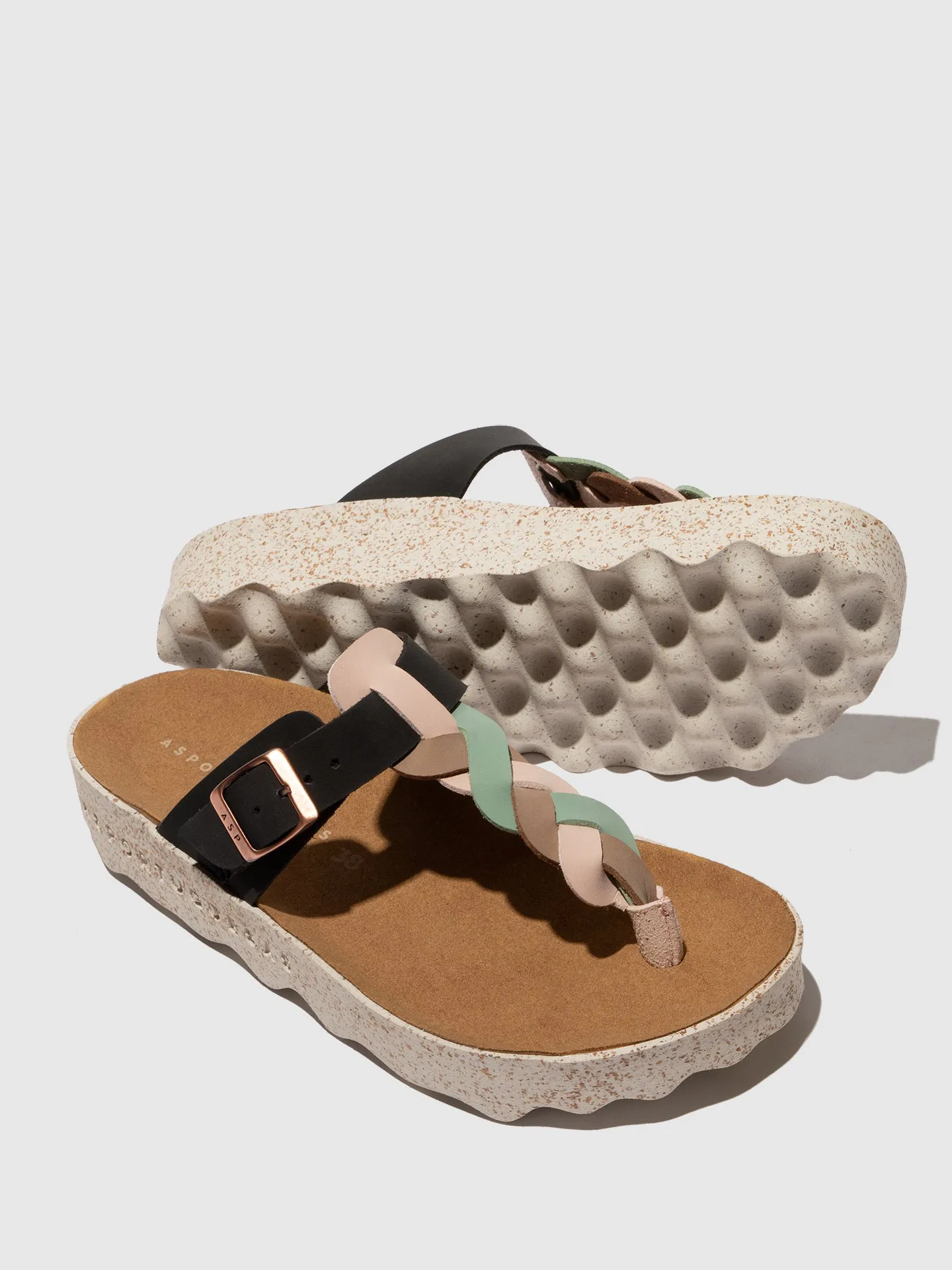 Buckle Sandals CARDI MULTI BLACK sold by Asportuguesas product image thumbnail 4