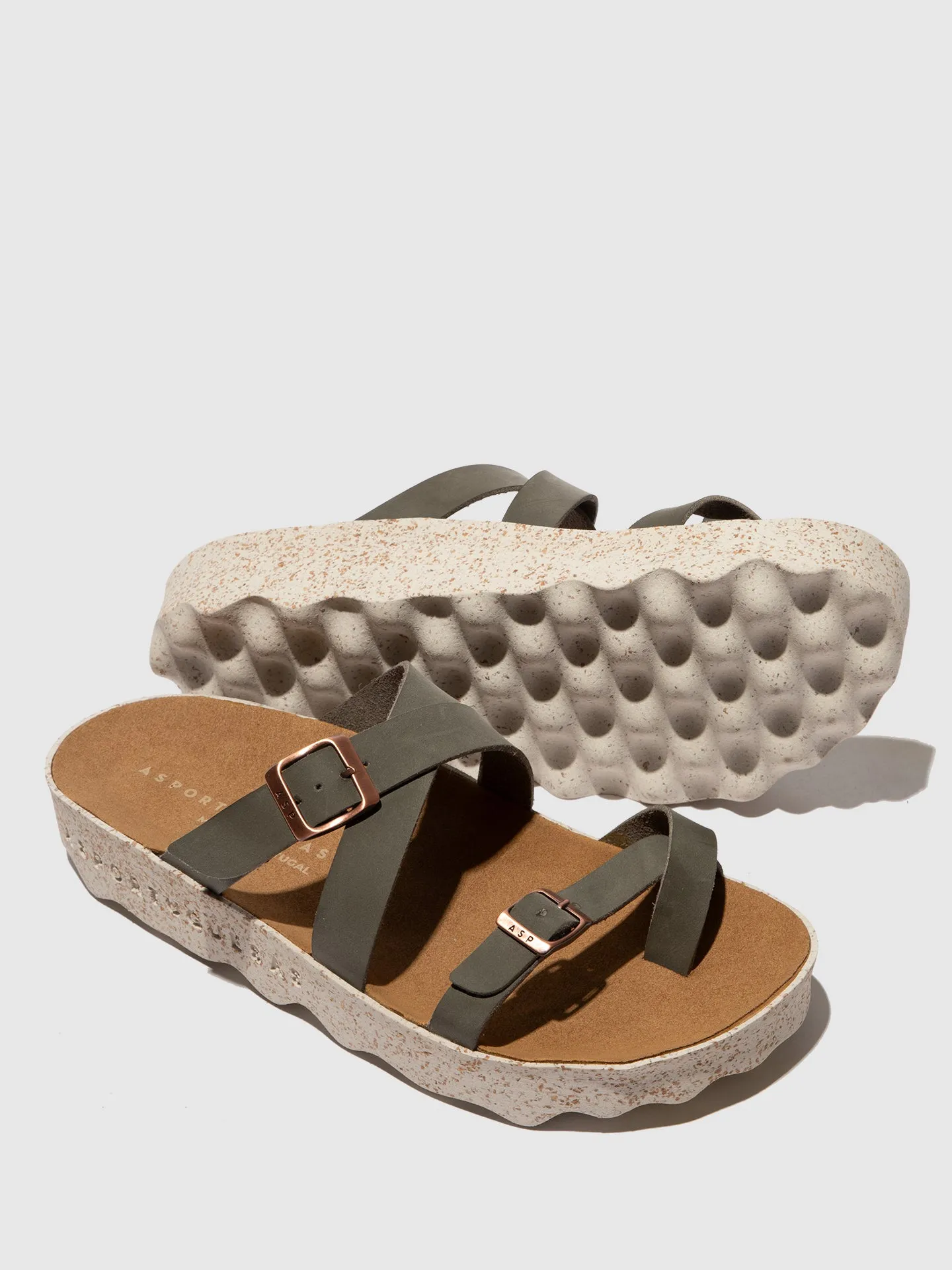 Buckle Sandals CAPRI KHAKI sold by Asportuguesas product image thumbnail 4