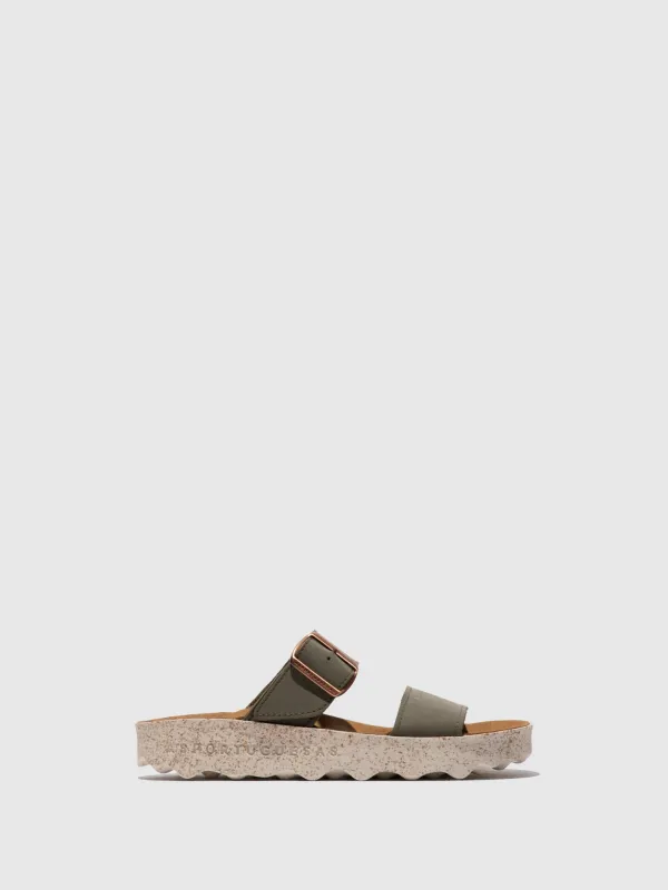 Strappy Sandals COLY KHAKI made by Asportuguesas