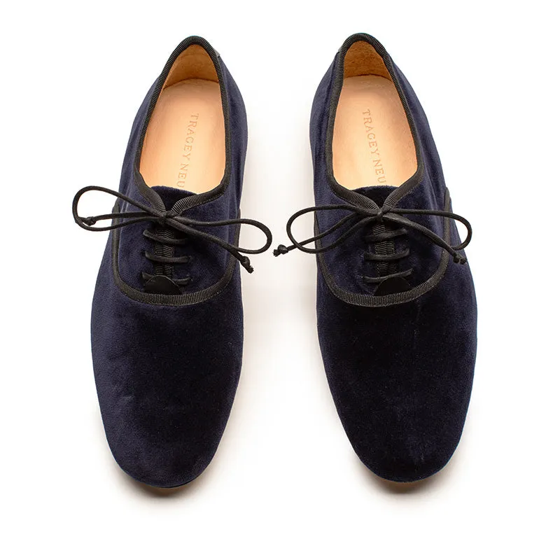 DUTRONC Jay | Navy Velvet Derby sold by Tracey Neuls product image thumbnail 3