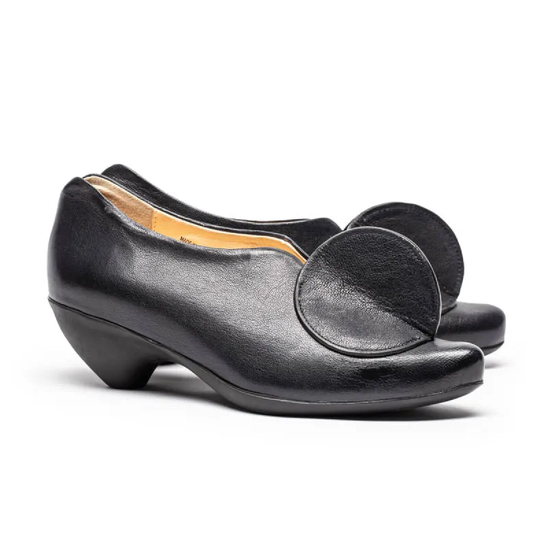 LOWTOP Navy | Slip On Mid Heels sold by Tracey Neuls