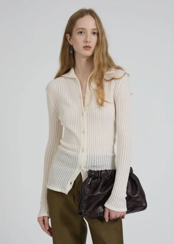 Net Rib Cardigan sold by Bite Studios