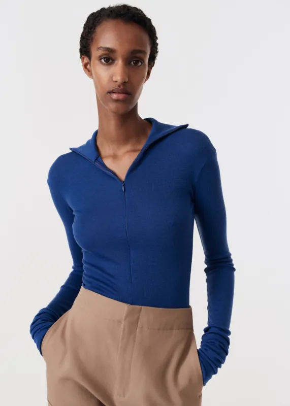 Zip Turtle Neck Top sold by Bite Studios