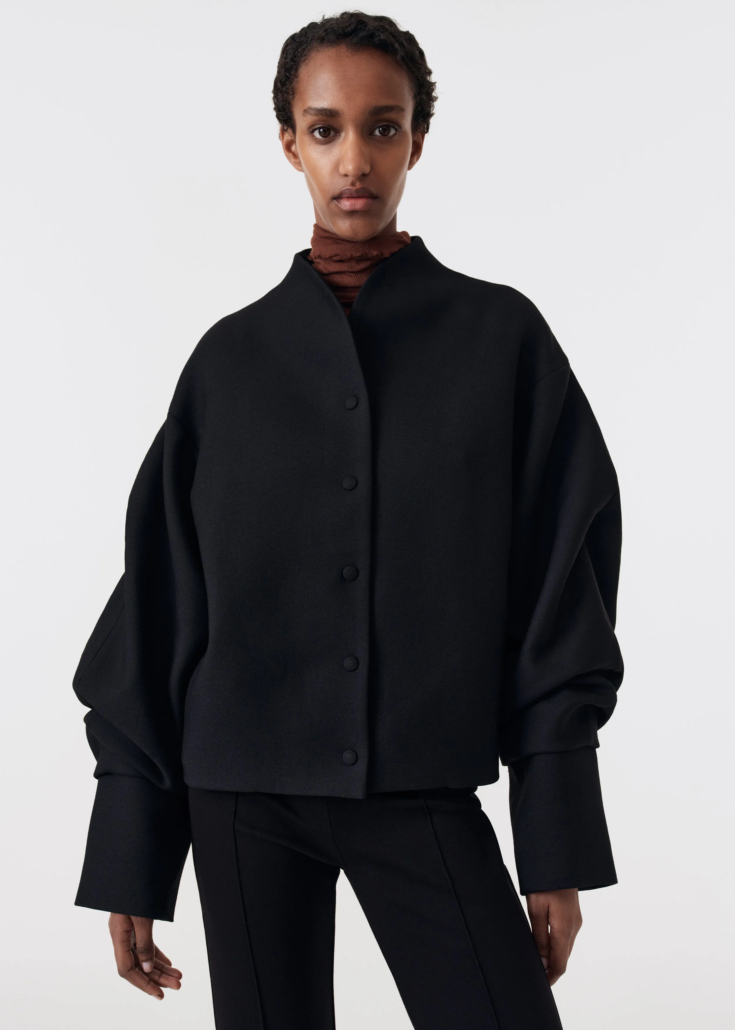 Wrinkled sleeve jacket sold by Bite Studios