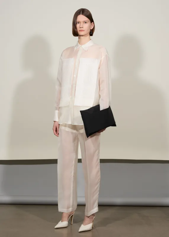 Pleated Silk Patch Shirt sold by Bite Studios