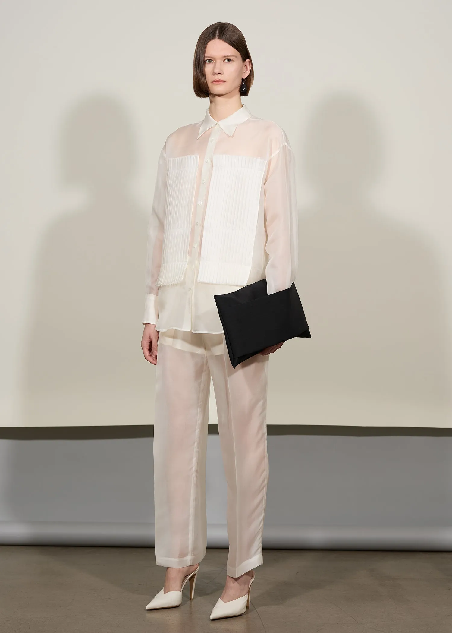 Pleated Silk Patch Shirt sold by Bite Studios