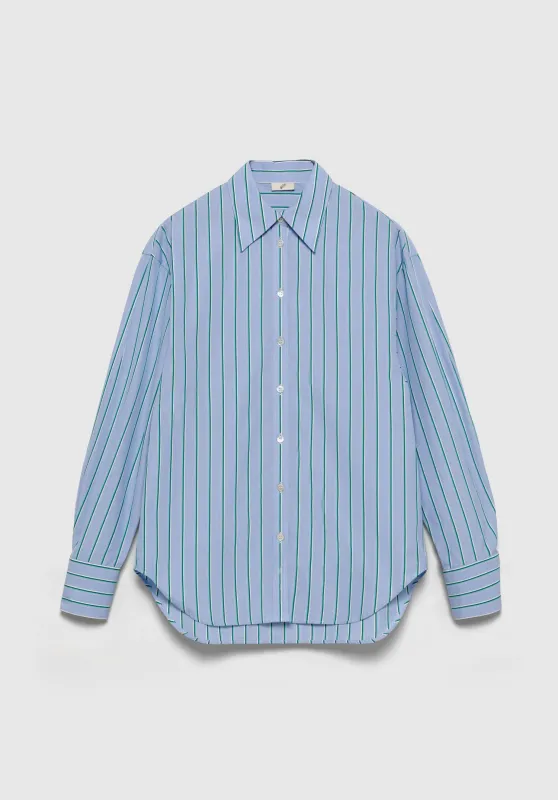 Vera Striped Poplin Shirt sold by Bite Studios