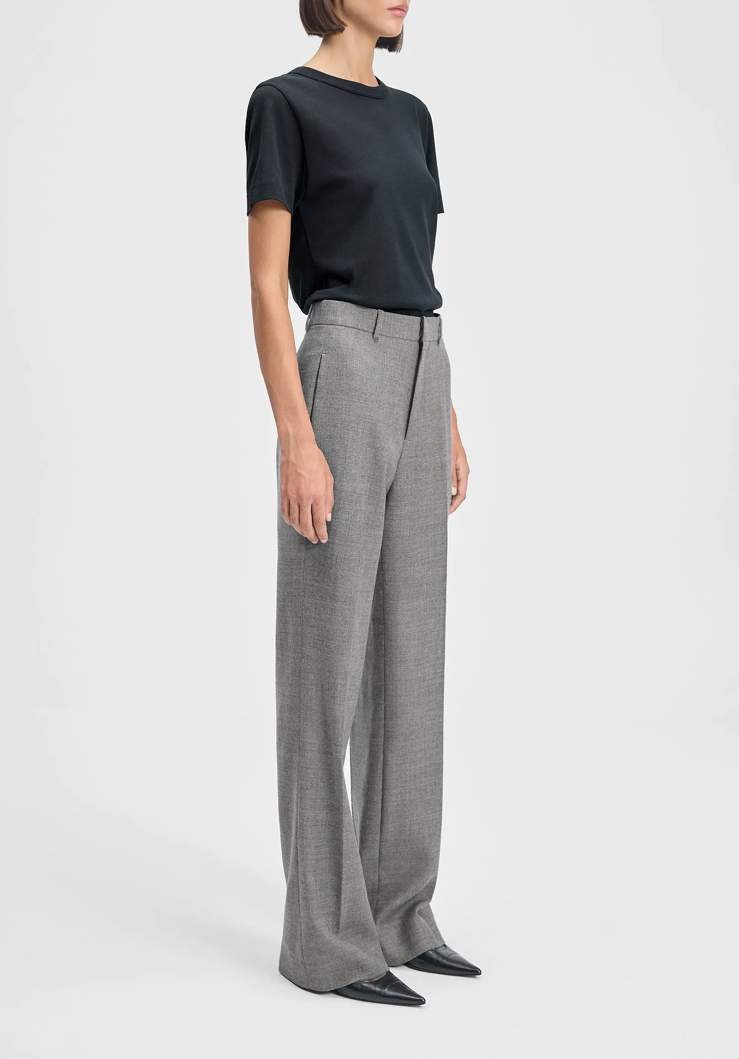 Credo Straight Melange Trousers sold by Bite Studios product image thumbnail 3