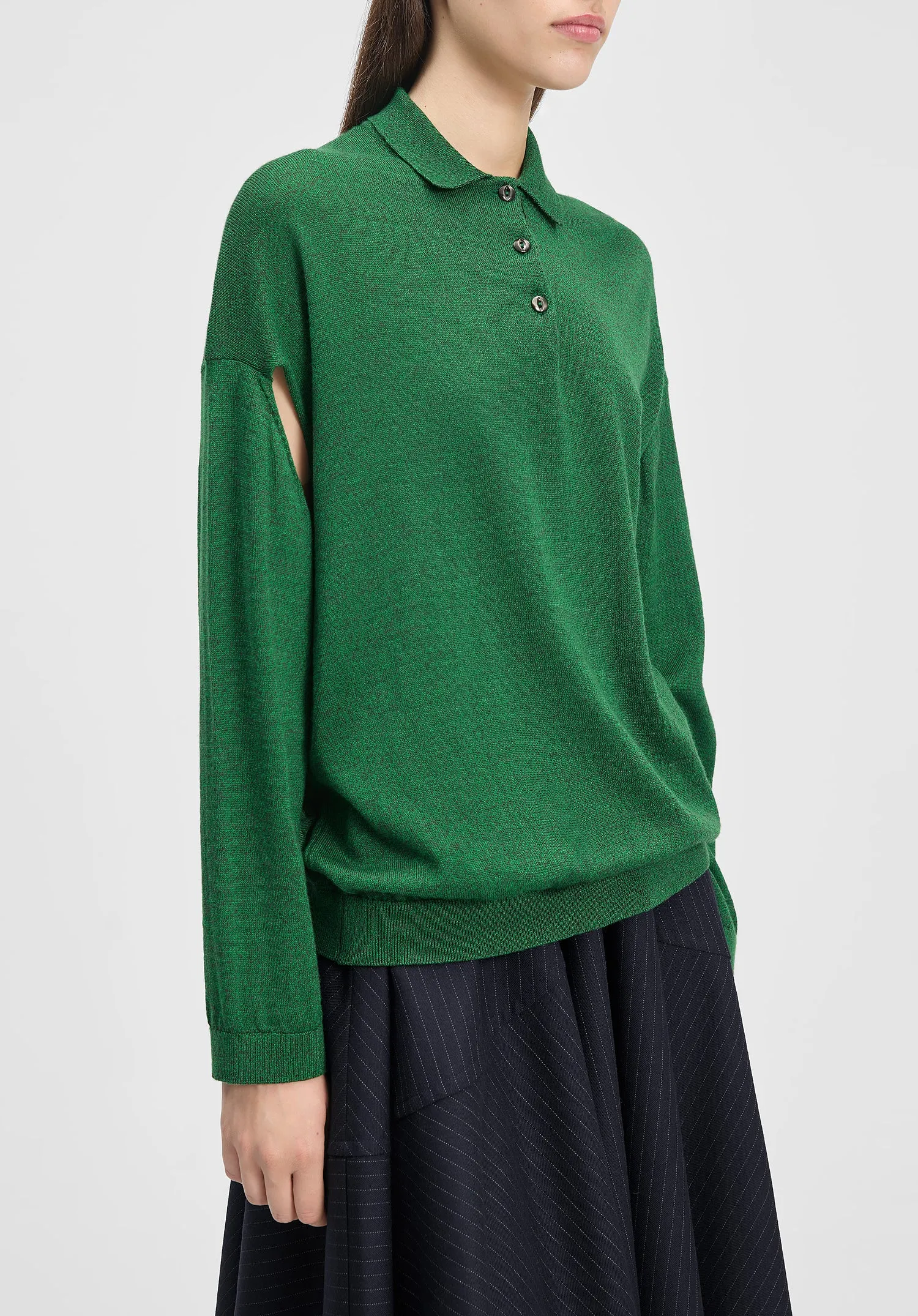 Polo-neck Cut-out Knit Sweater sold by Bite Studios product image thumbnail 4