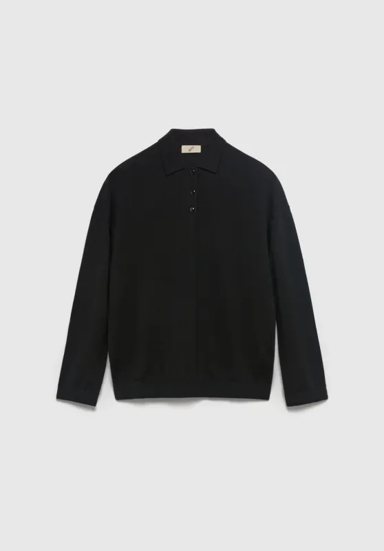 Polo-neck Cut-out Knit Sweater sold by Bite Studios