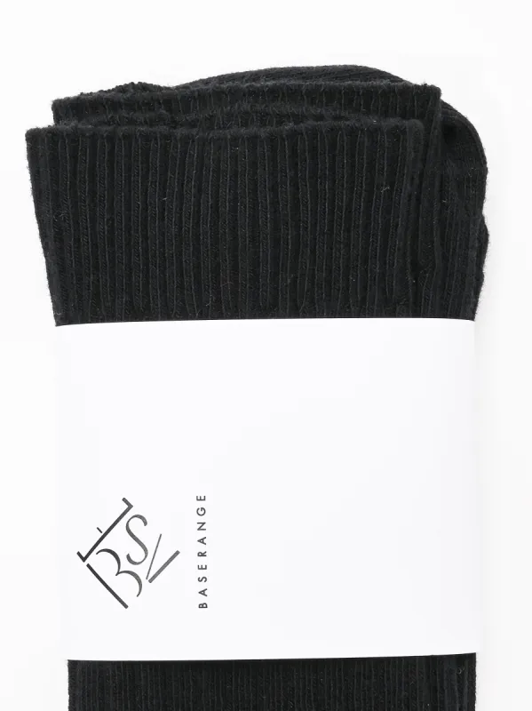 Black Rib Overankle Socks sold by Frances May Houseline