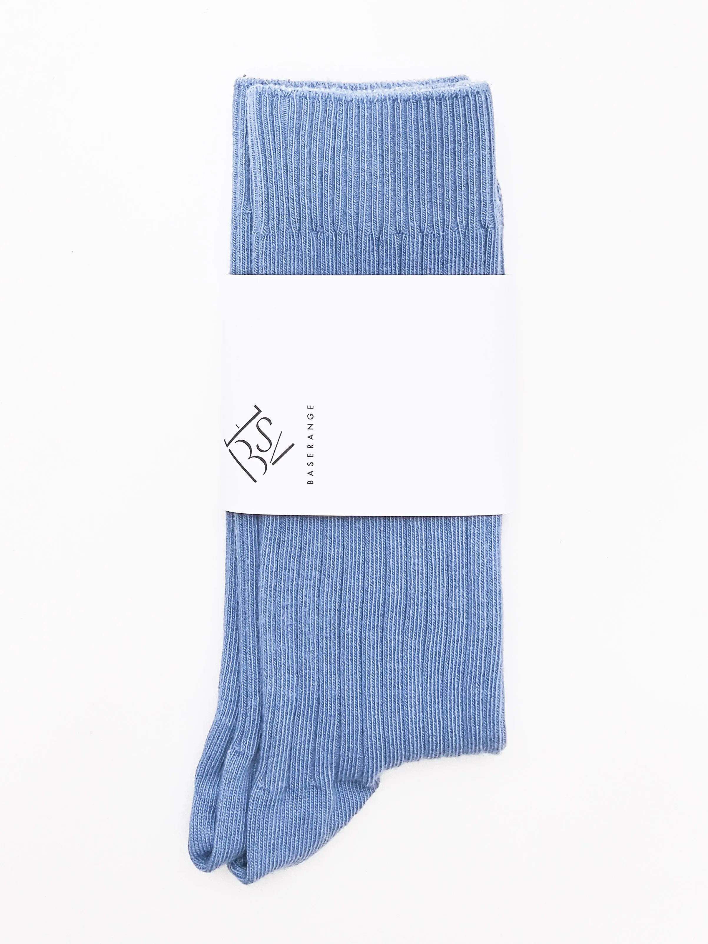 Helm Blue Rib Overankle Socks sold by Frances May Houseline product image thumbnail 2