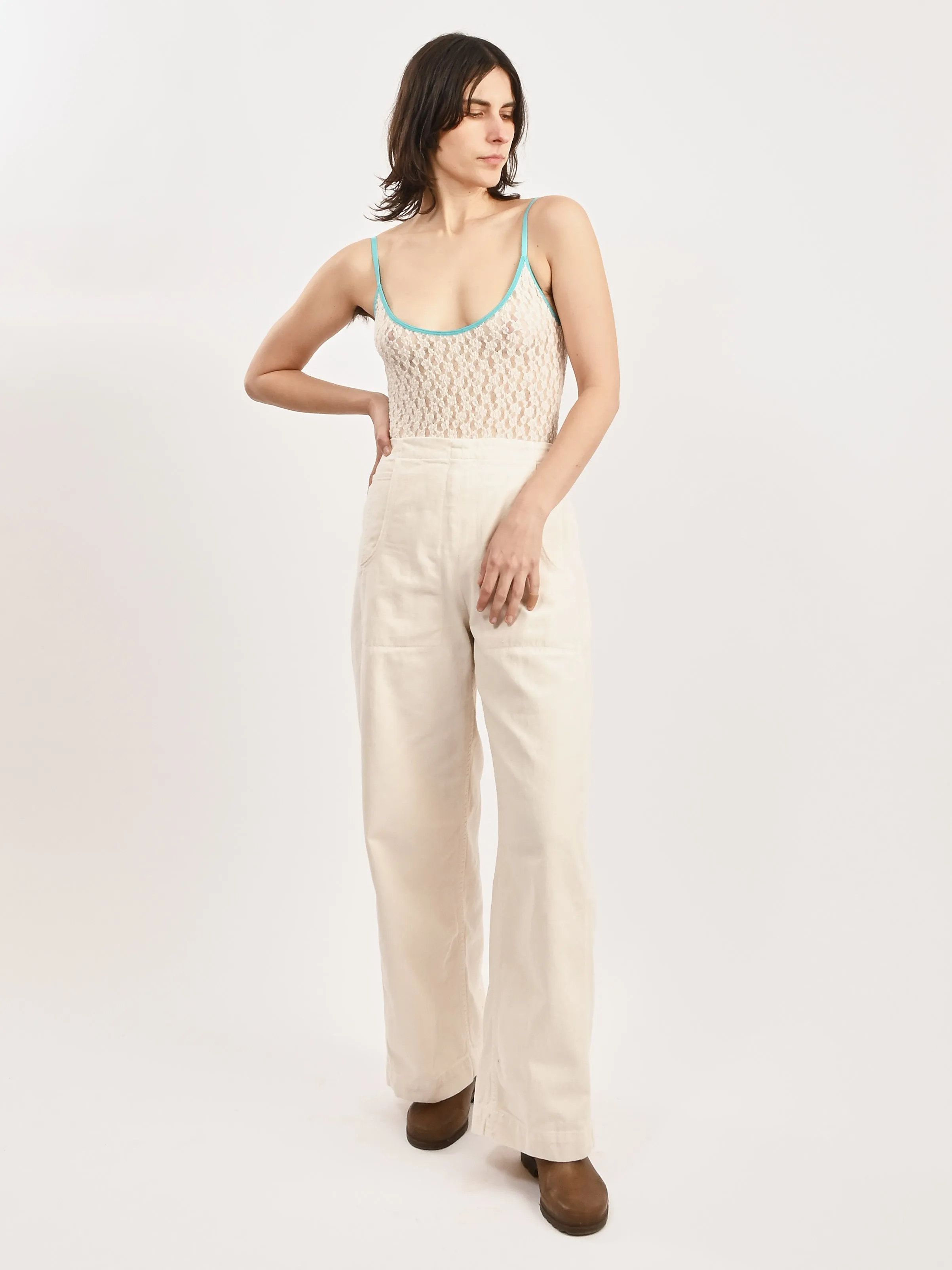 Undyed/Turquoise Musial Bodysuit sold by Frances May Houseline