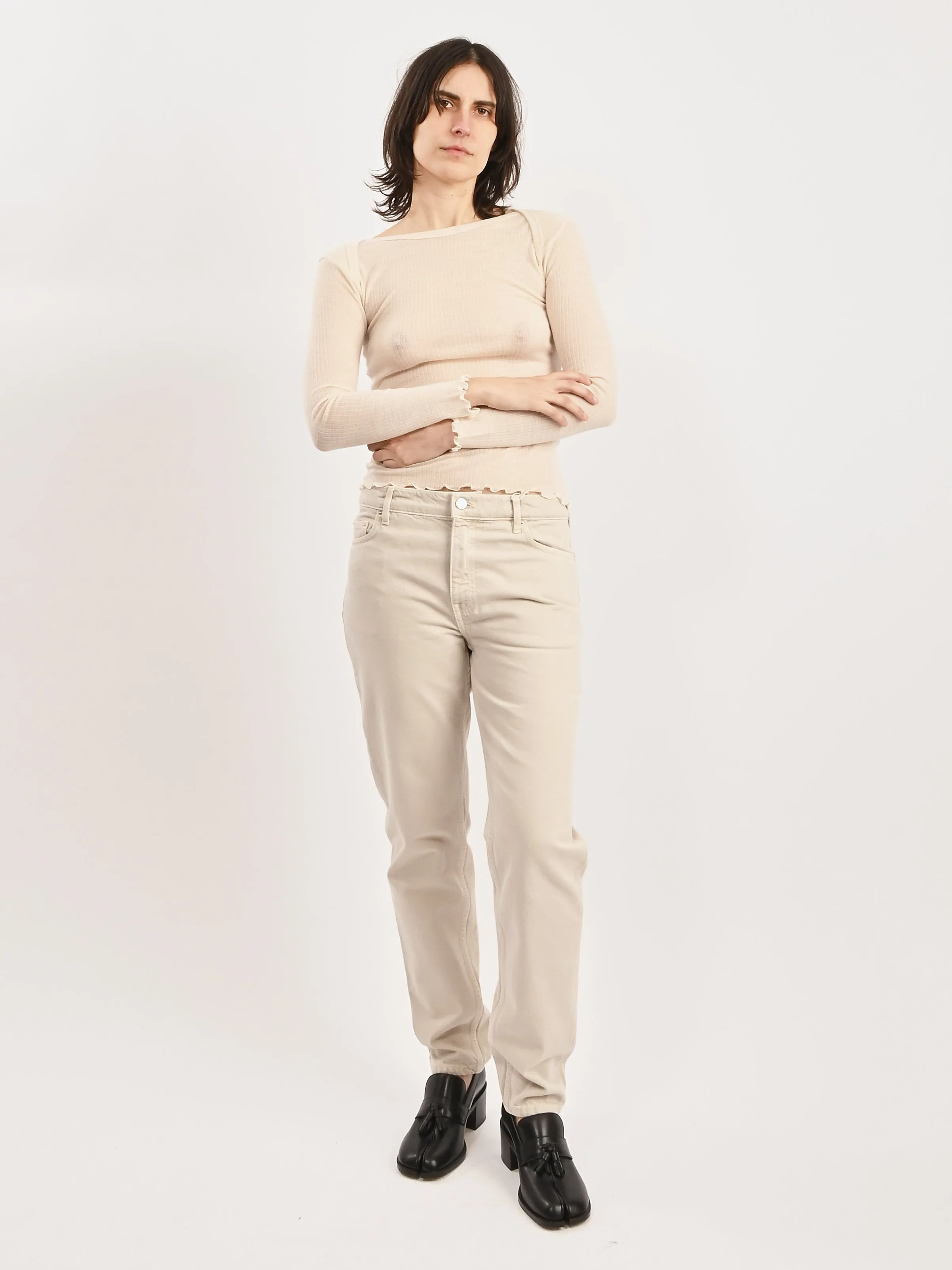 Undyed Disc L/S Tee sold by Frances May Houseline