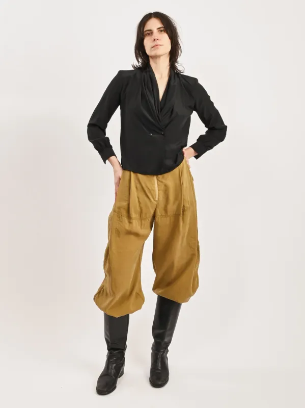 Black Double Breasted Blouse made by Frances May Houseline