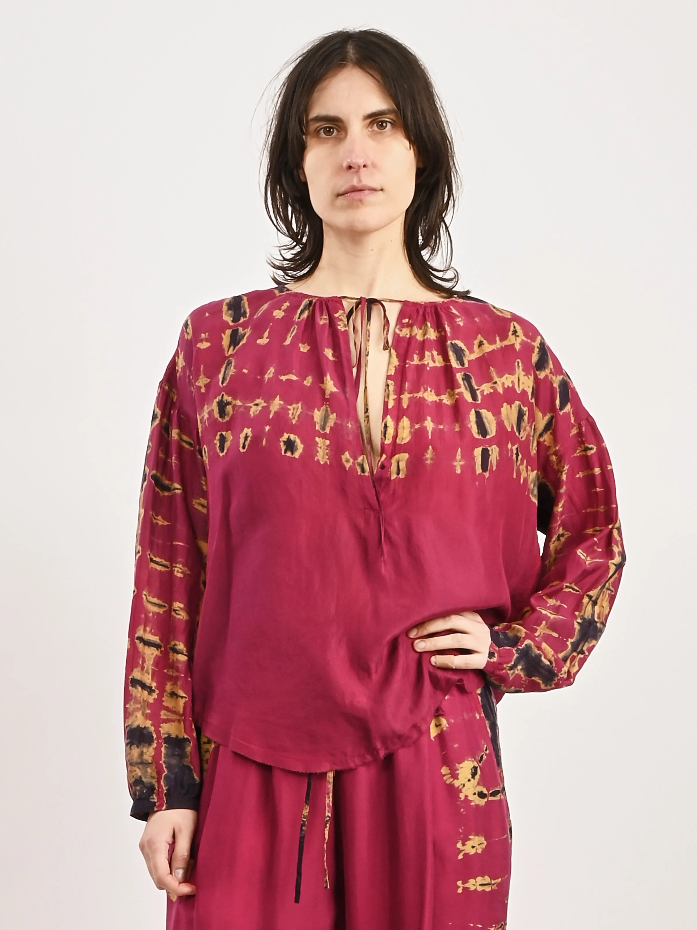 Fuchsia Poet Blouse sold by Frances May Houseline product image thumbnail 2