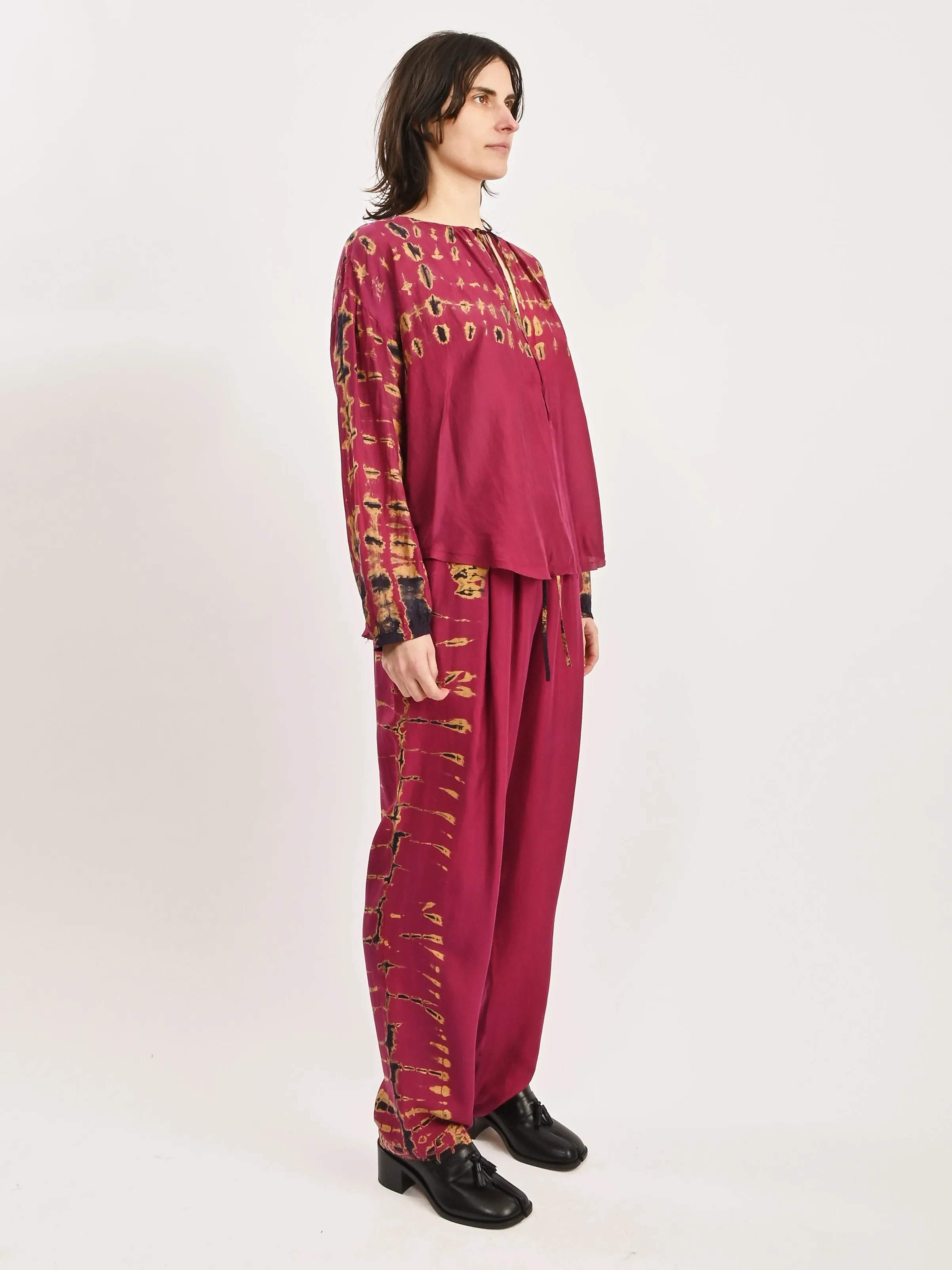 Fuchsia Poet Blouse sold by Frances May Houseline product image thumbnail 5