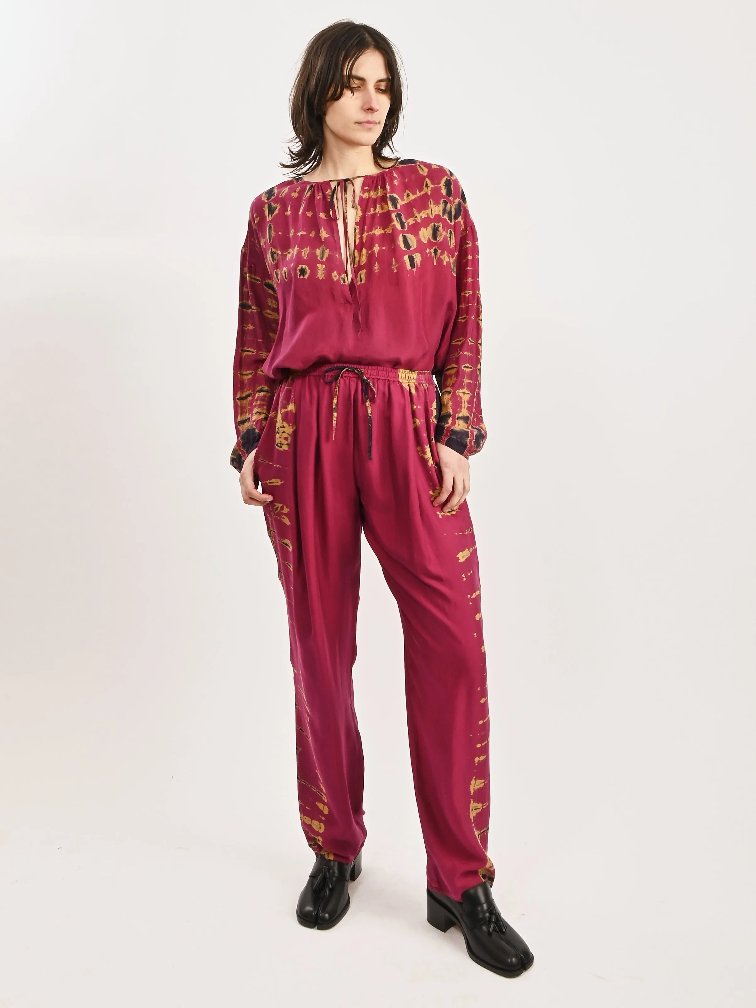 Fuchsia Logan Pant sold by Frances May Houseline