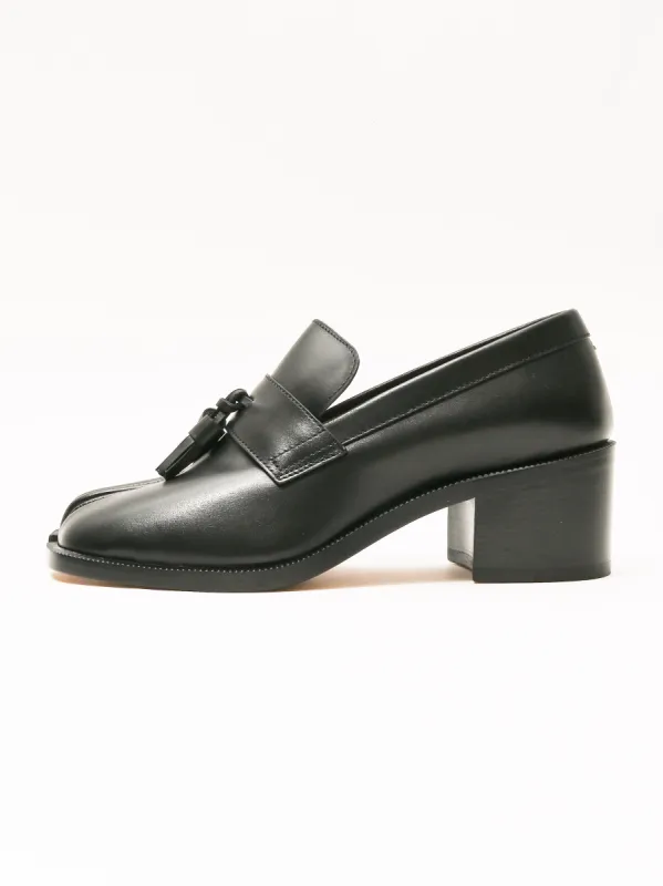 Black Tabi Tassel Loafer sold by Frances May Houseline