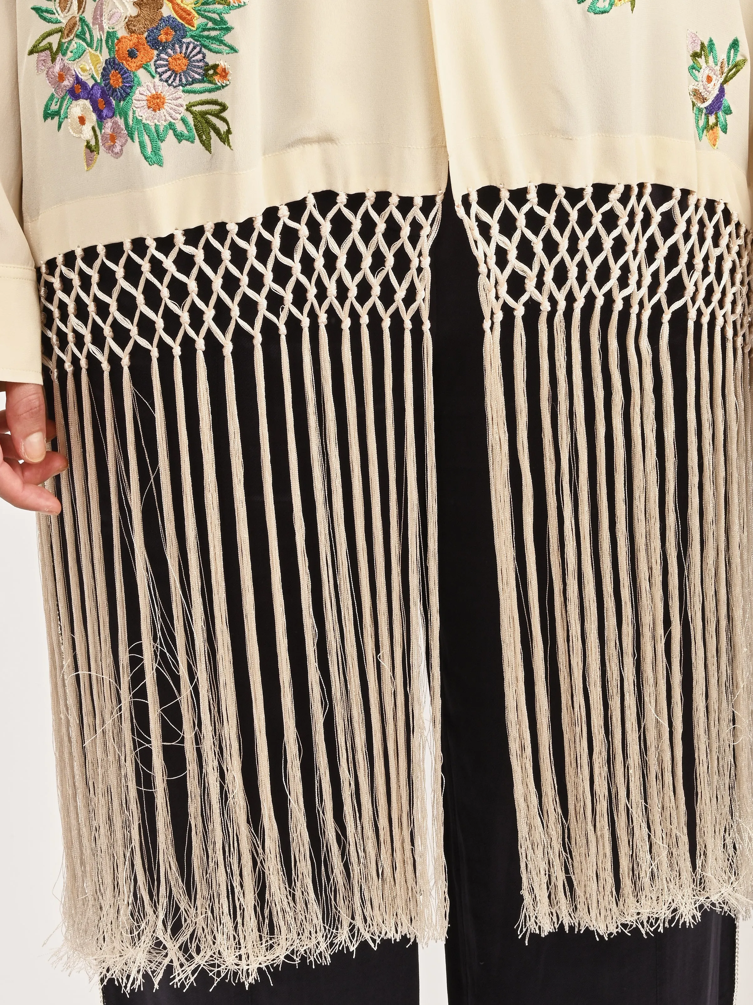 Cream/Multi Flower Language Shirt sold by Frances May Houseline product image thumbnail 4