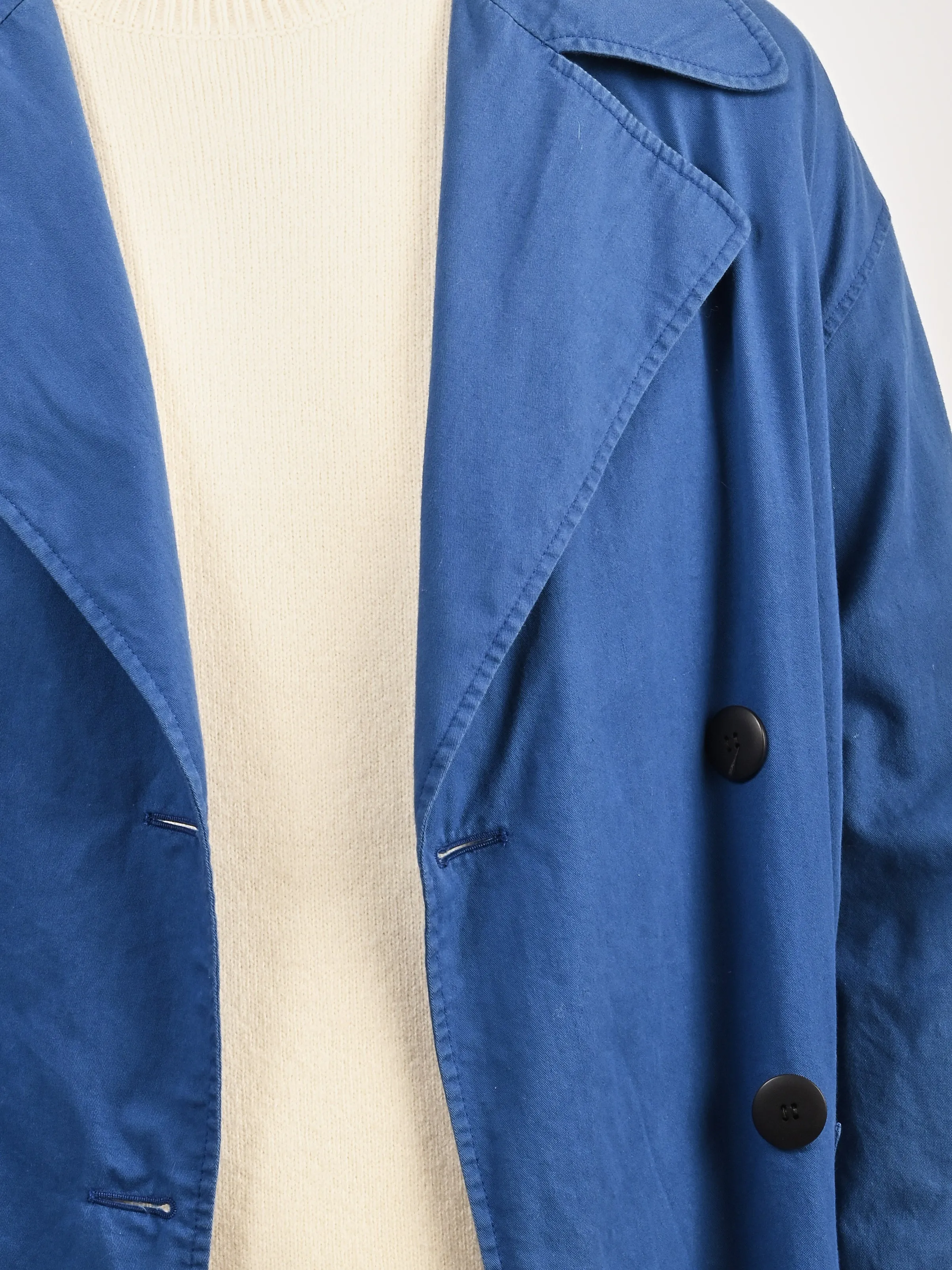 Blue Rodier Unlined Pea Jacket sold by Frances May Houseline product image thumbnail 3