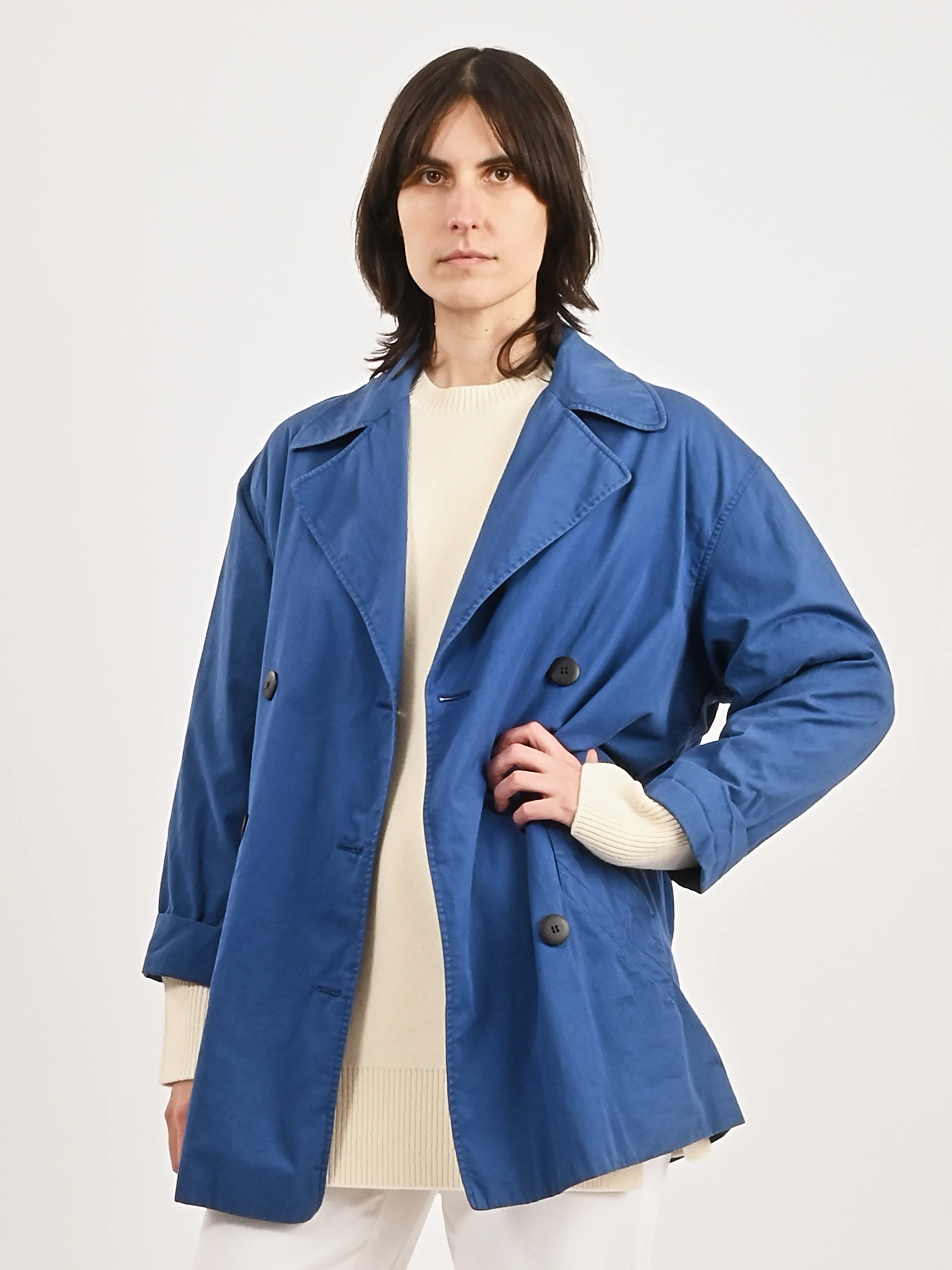 Blue Rodier Unlined Pea Jacket sold by Frances May Houseline product image thumbnail 2