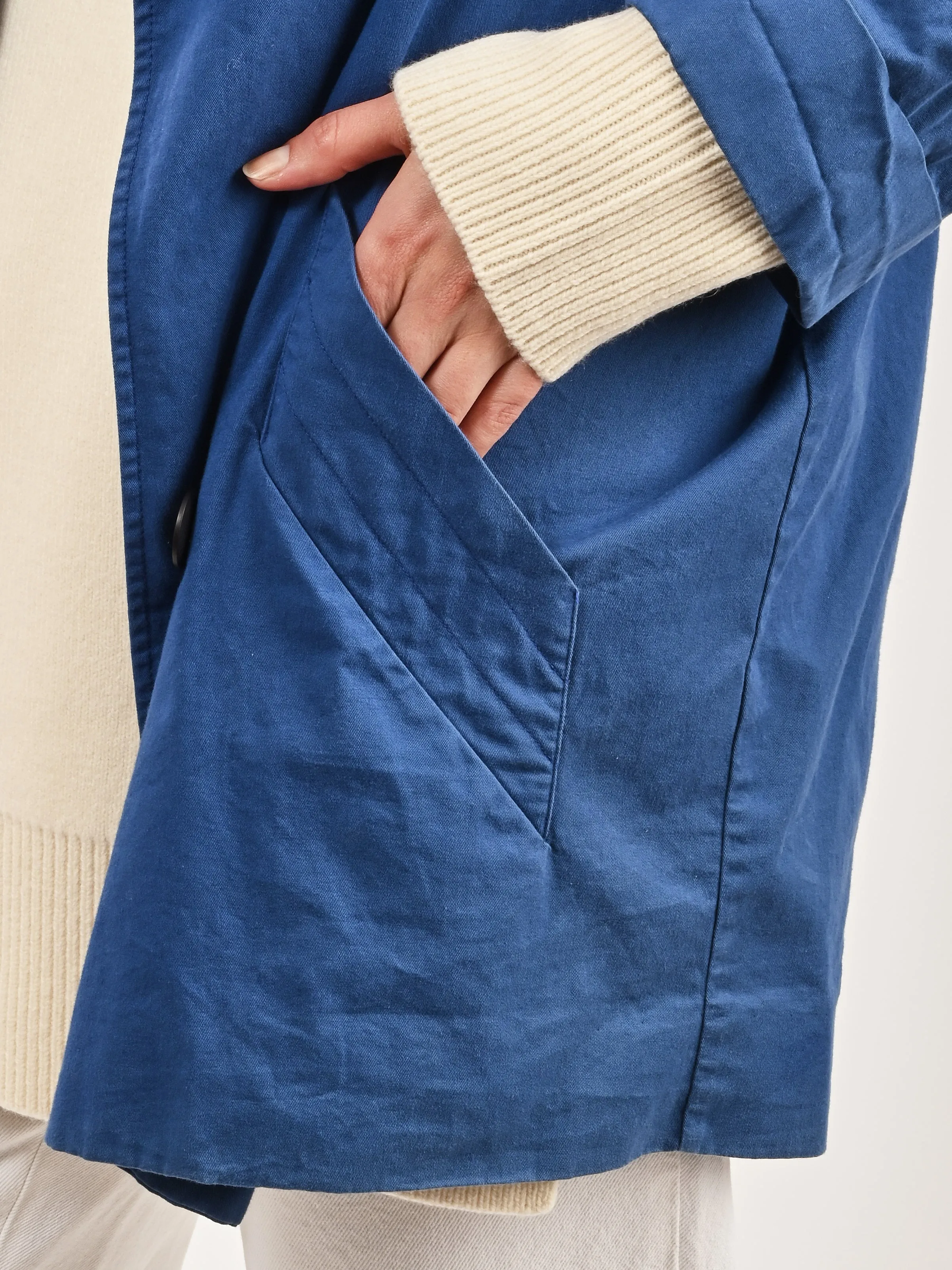 Blue Rodier Unlined Pea Jacket sold by Frances May Houseline product image thumbnail 4
