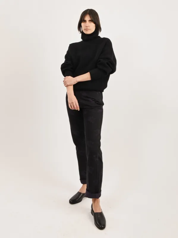 Black Double-Knit Turtleneck sold by Frances May Houseline