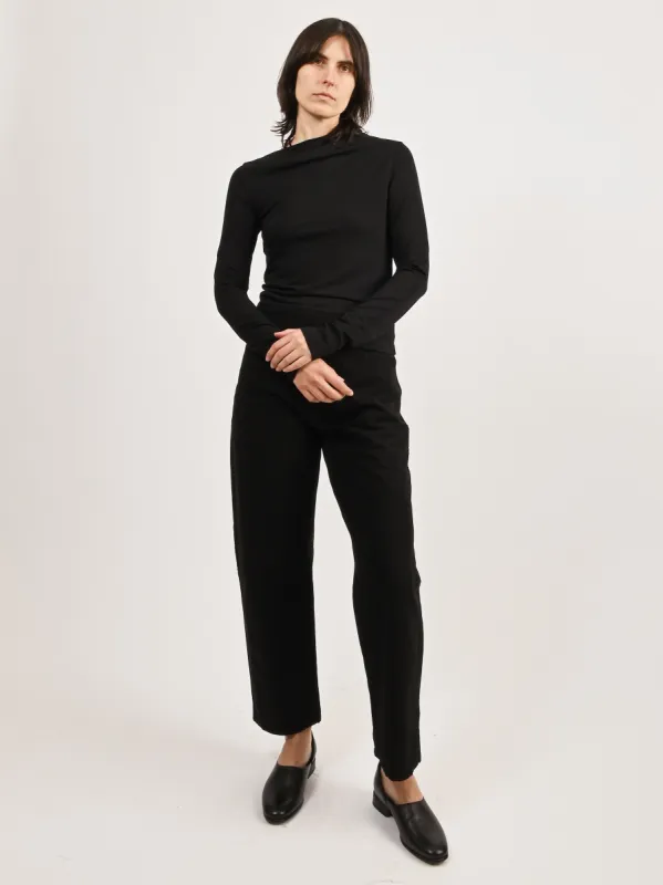 Black Draped Jersey Top sold by Frances May Houseline