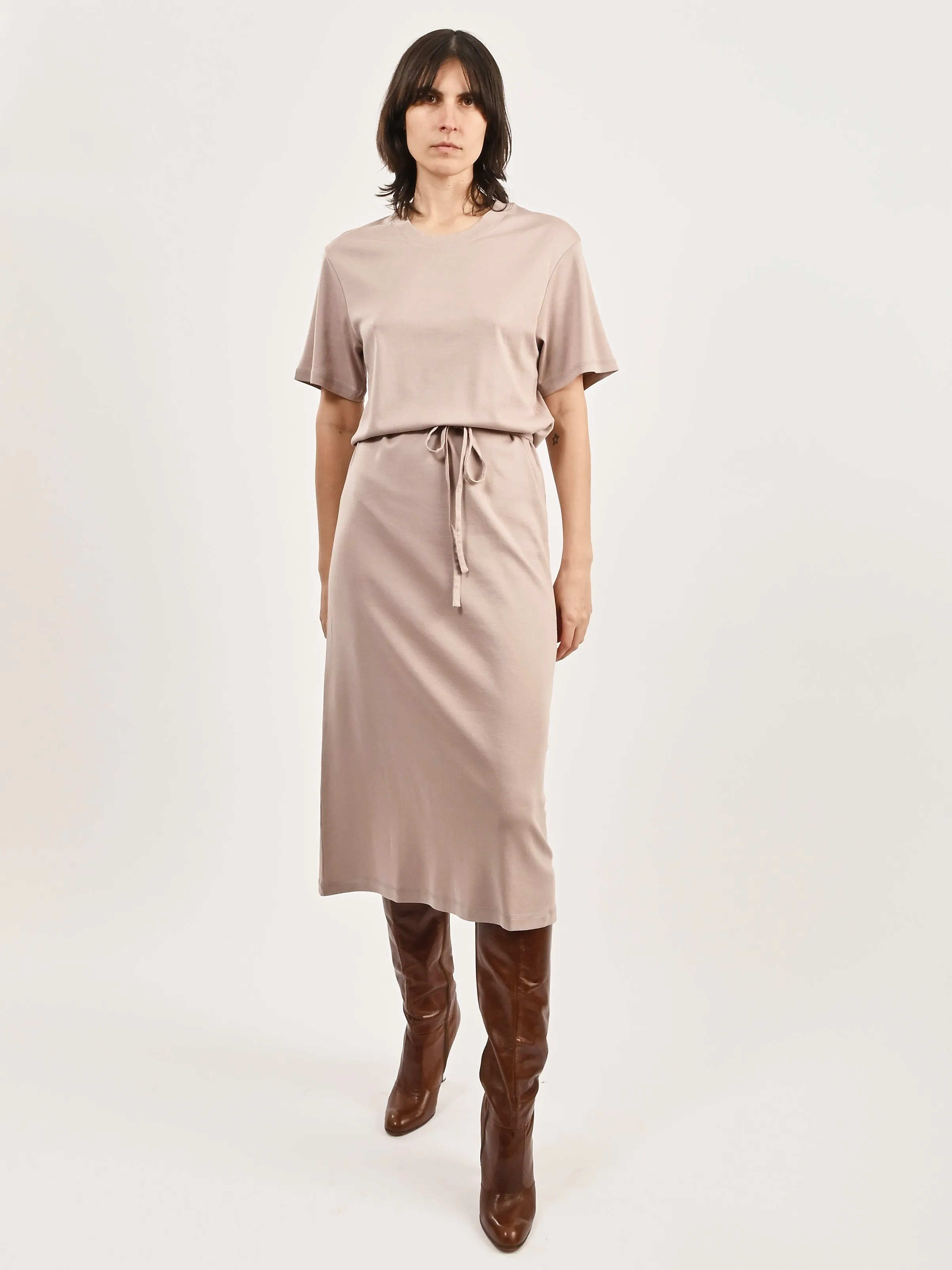 Violet Ice Belted Rib T-Shirt Dress sold by Frances May Houseline product image thumbnail 2