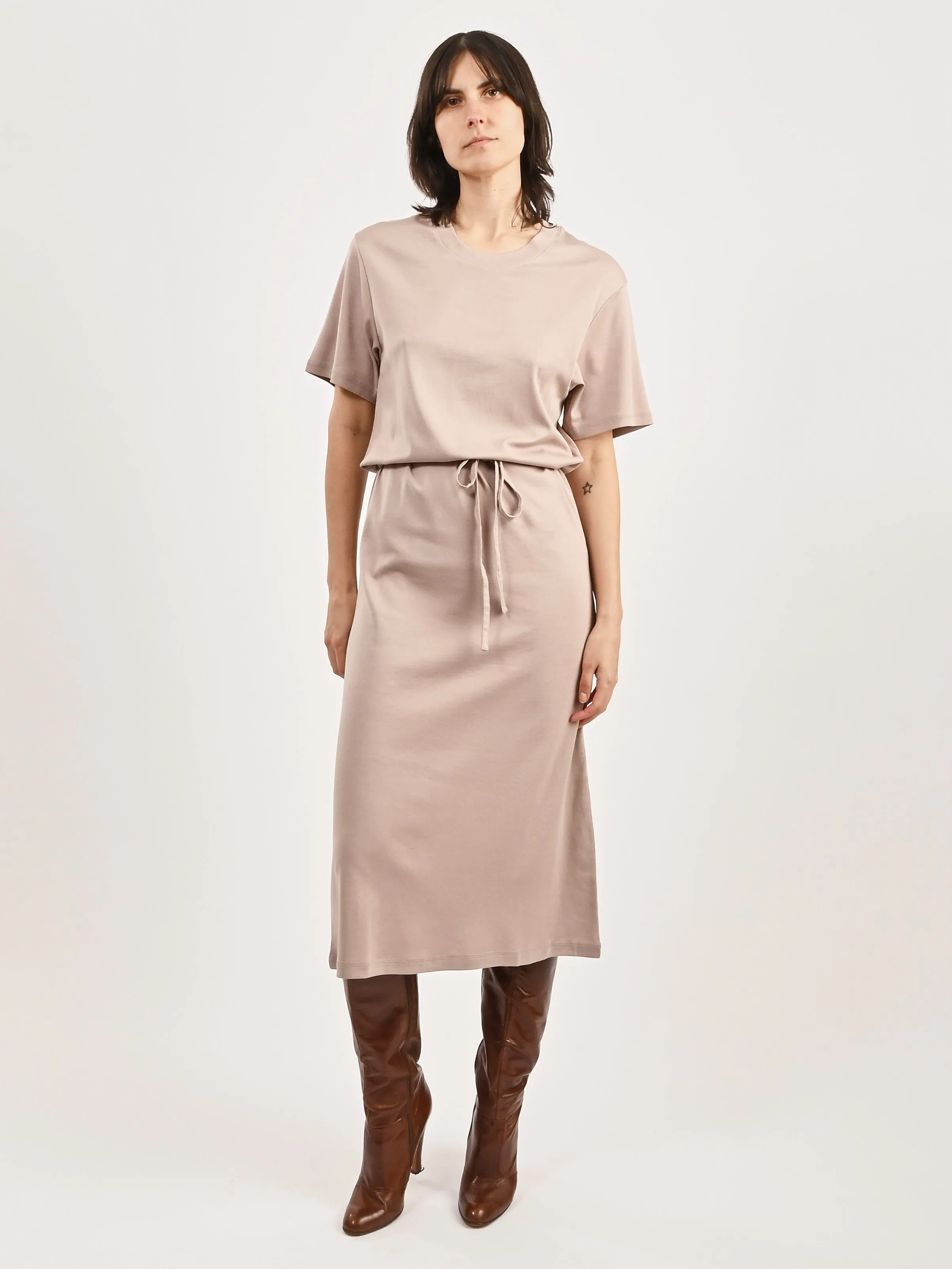 Violet Ice Belted Rib T-Shirt Dress sold by Frances May Houseline