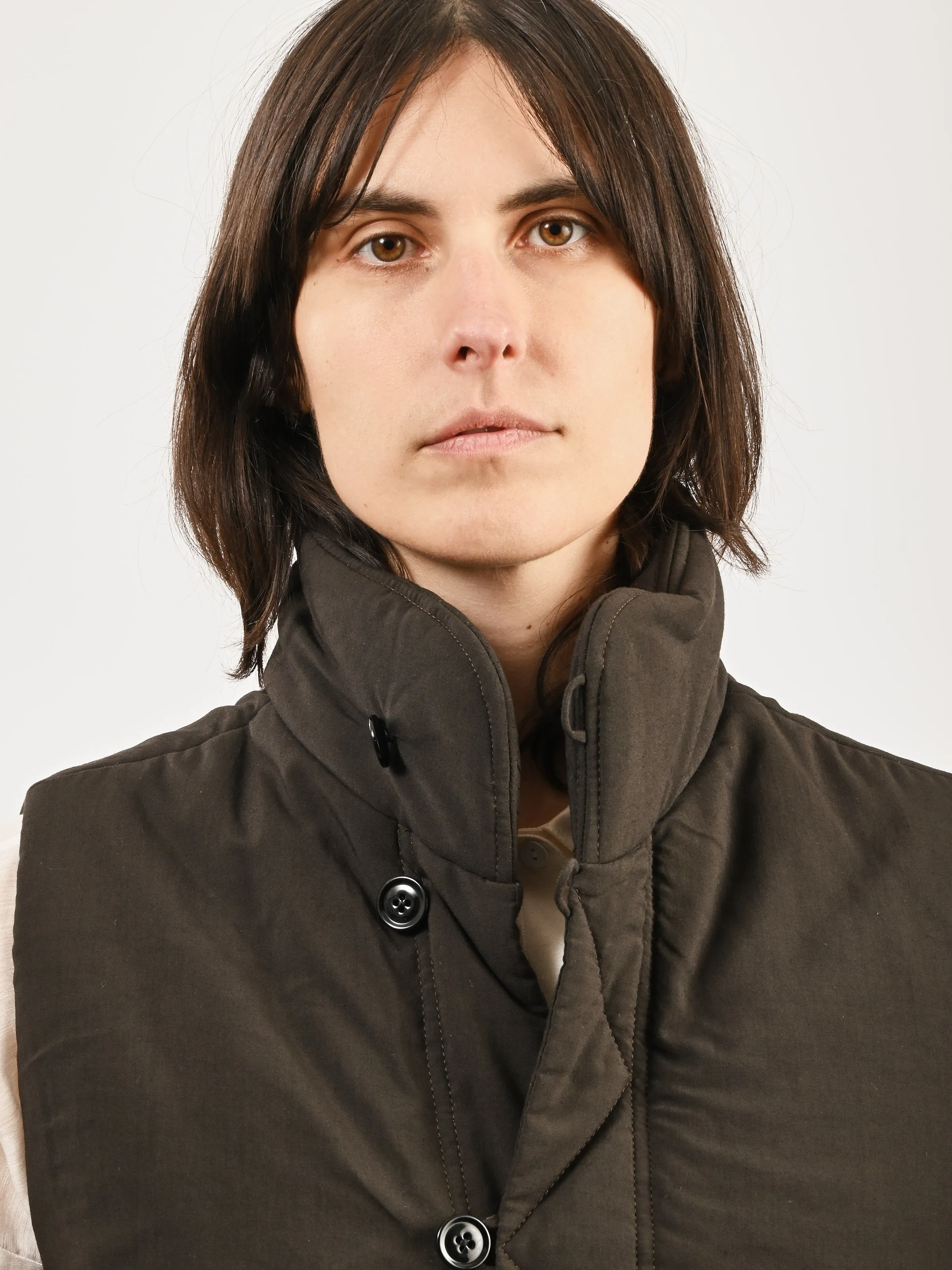 Dark Espresso Wadded Gilet sold by Frances May Houseline product image thumbnail 4