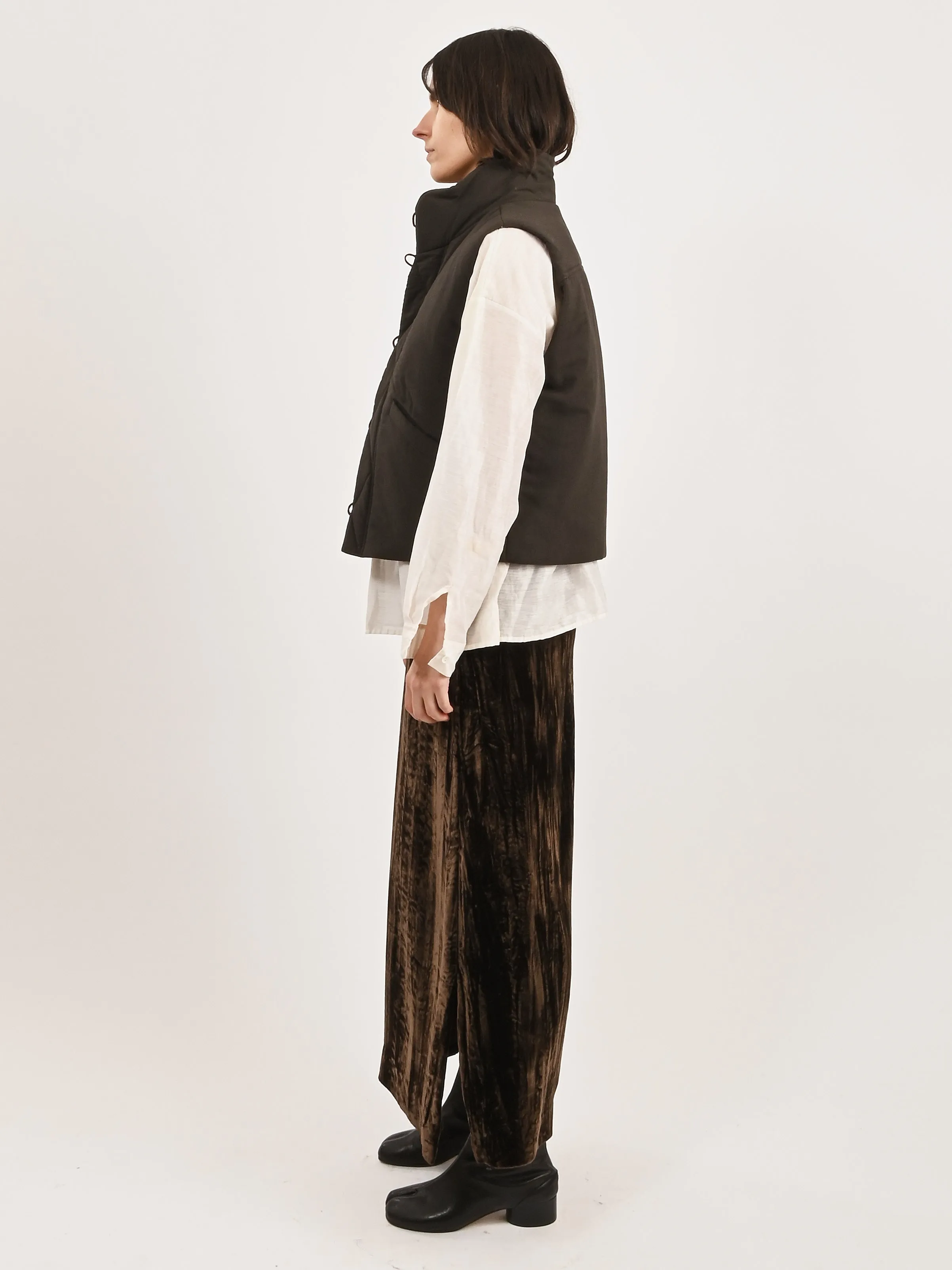 Dark Espresso Wadded Gilet sold by Frances May Houseline product image thumbnail 5