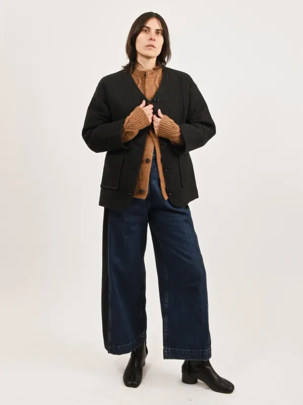 Black Quilted Jacket made by Frances May Houseline