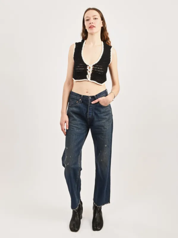 Black Cleo Vest sold by Frances May Houseline