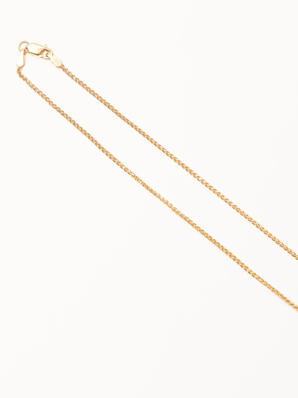 14KY 1.1MM DC Wheat 18" Chain made by Frances May Houseline