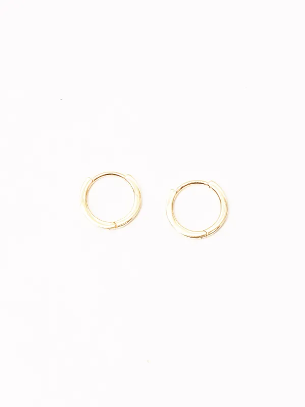 14KY 11.5MM Round Huggie Hoops sold by Frances May Houseline