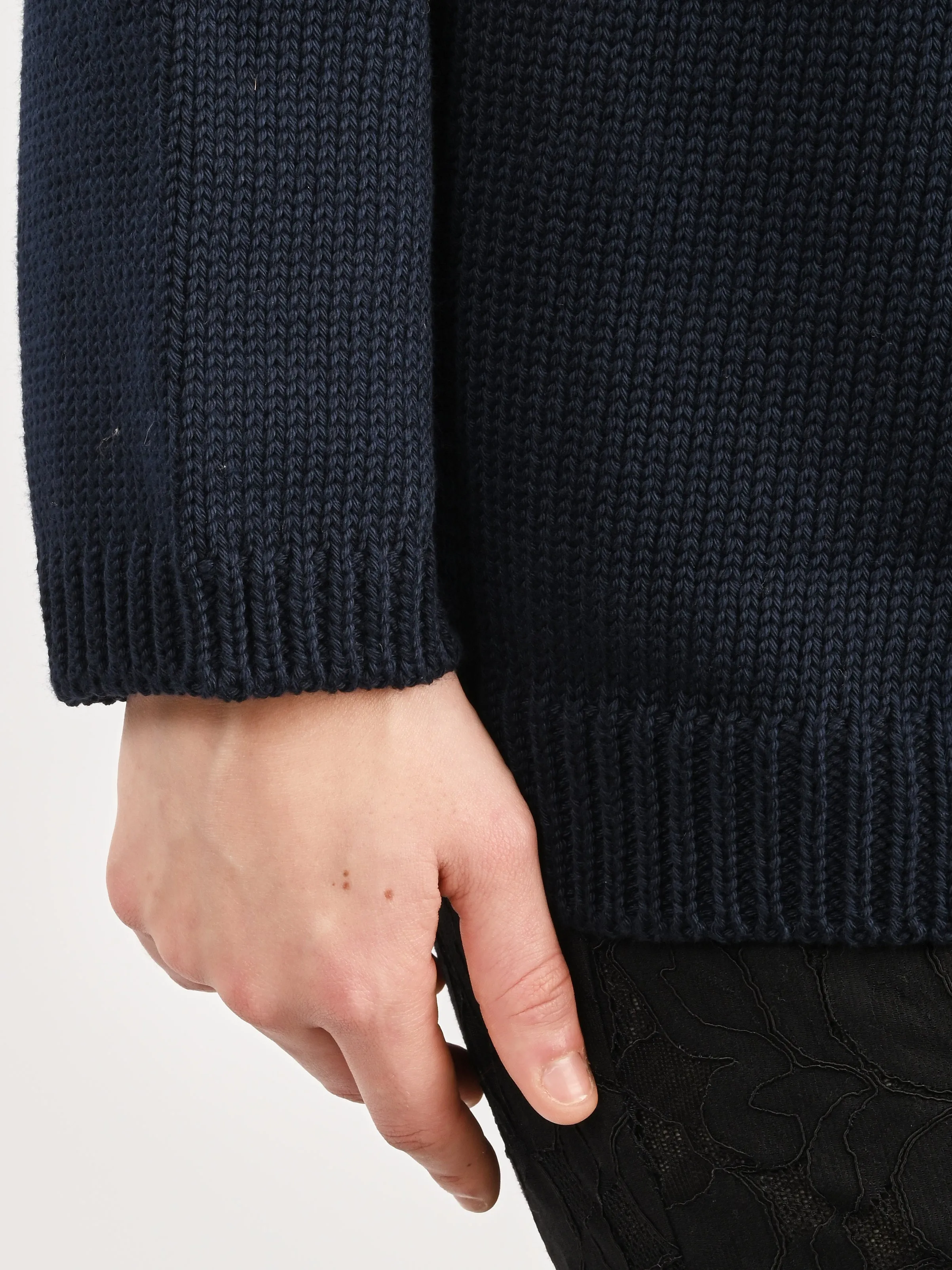 Navy Oversized Cotton Jumper sold by Frances May Houseline product image thumbnail 5