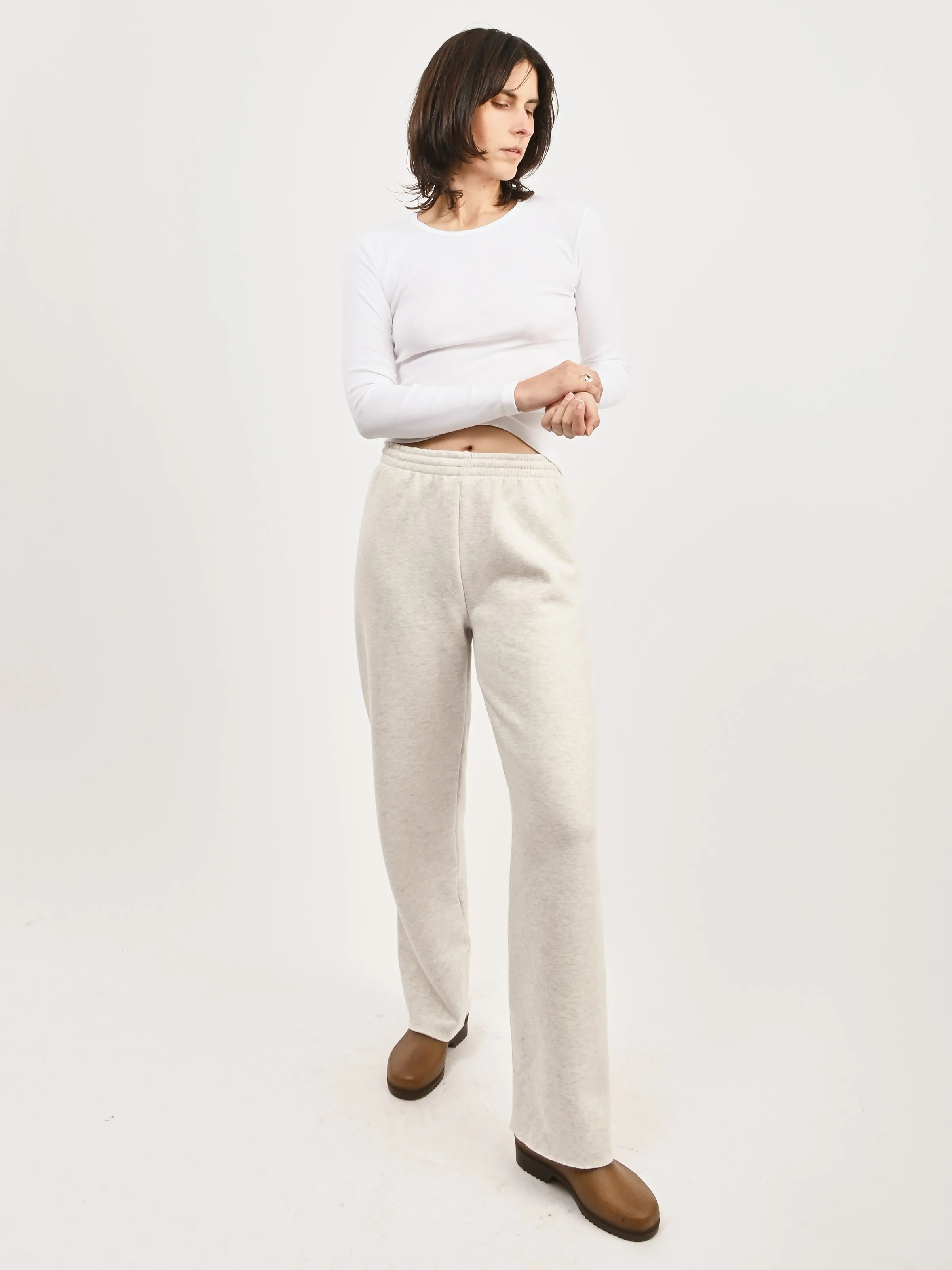 Ash Grey Heavy Fleece Sunday Pant sold by Frances May Houseline