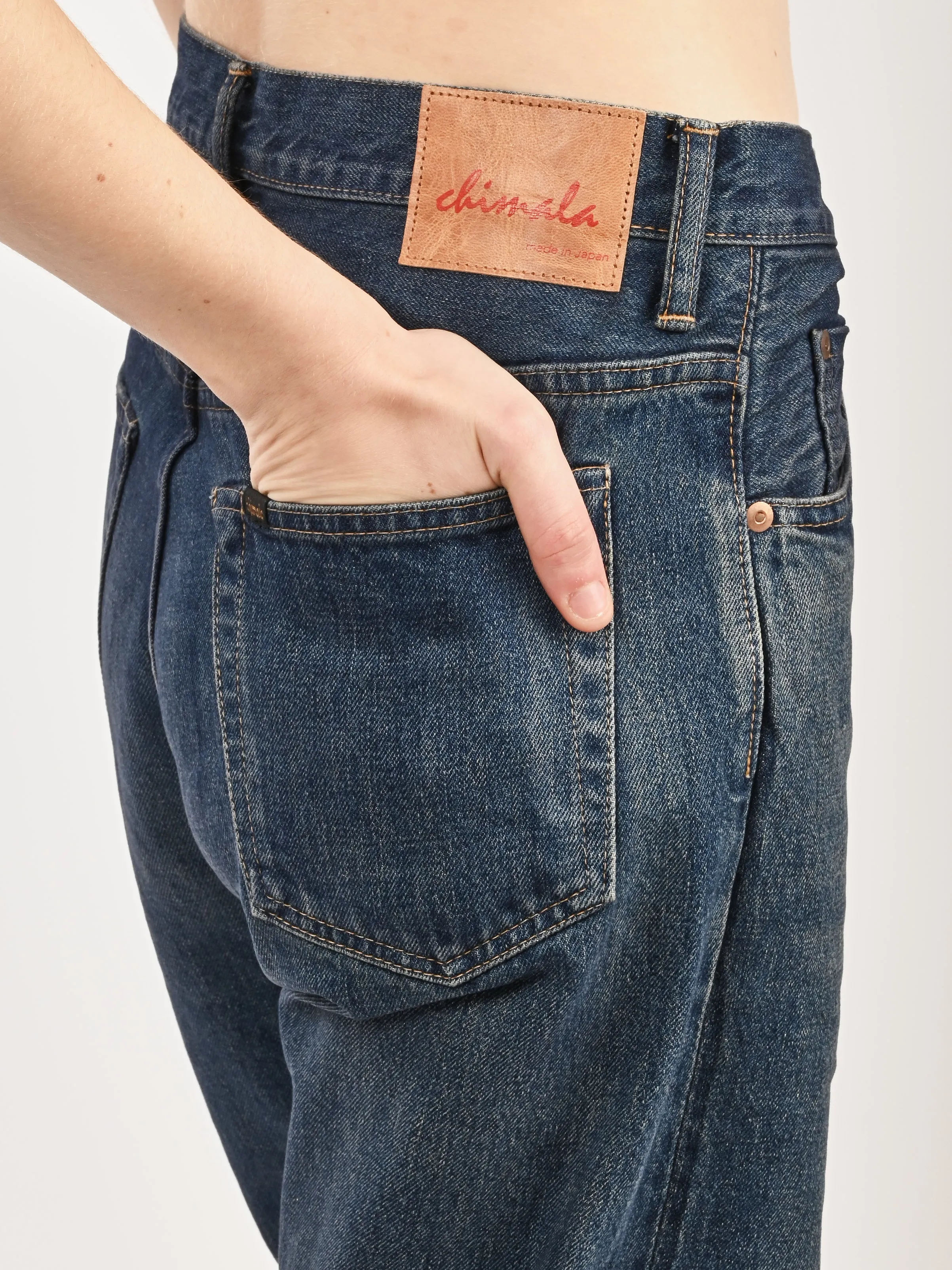 Vintage Dark Selvedge Denim Ankle Cut sold by Frances May Houseline product image thumbnail 3