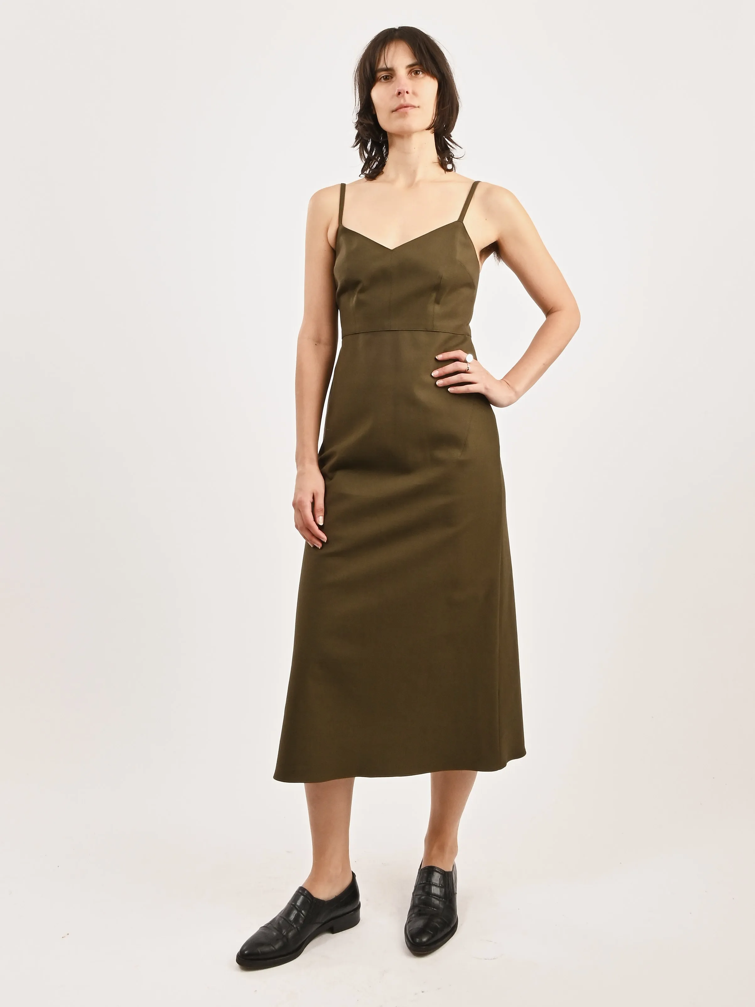 Dark Olive Agitator Dress sold by Frances May Houseline product image thumbnail 2