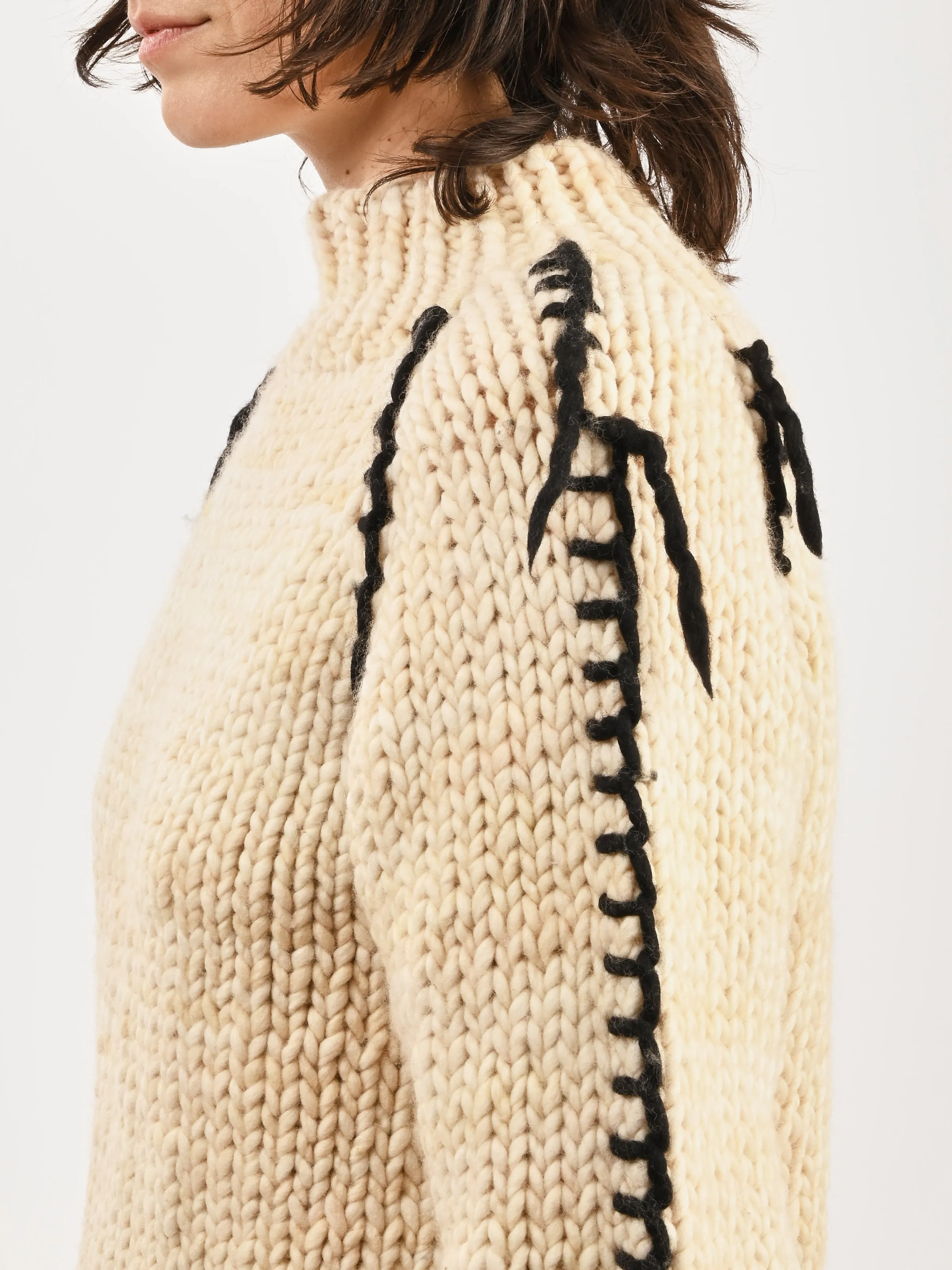 Cream/Black Reese Sweater sold by Frances May Houseline product image thumbnail 5