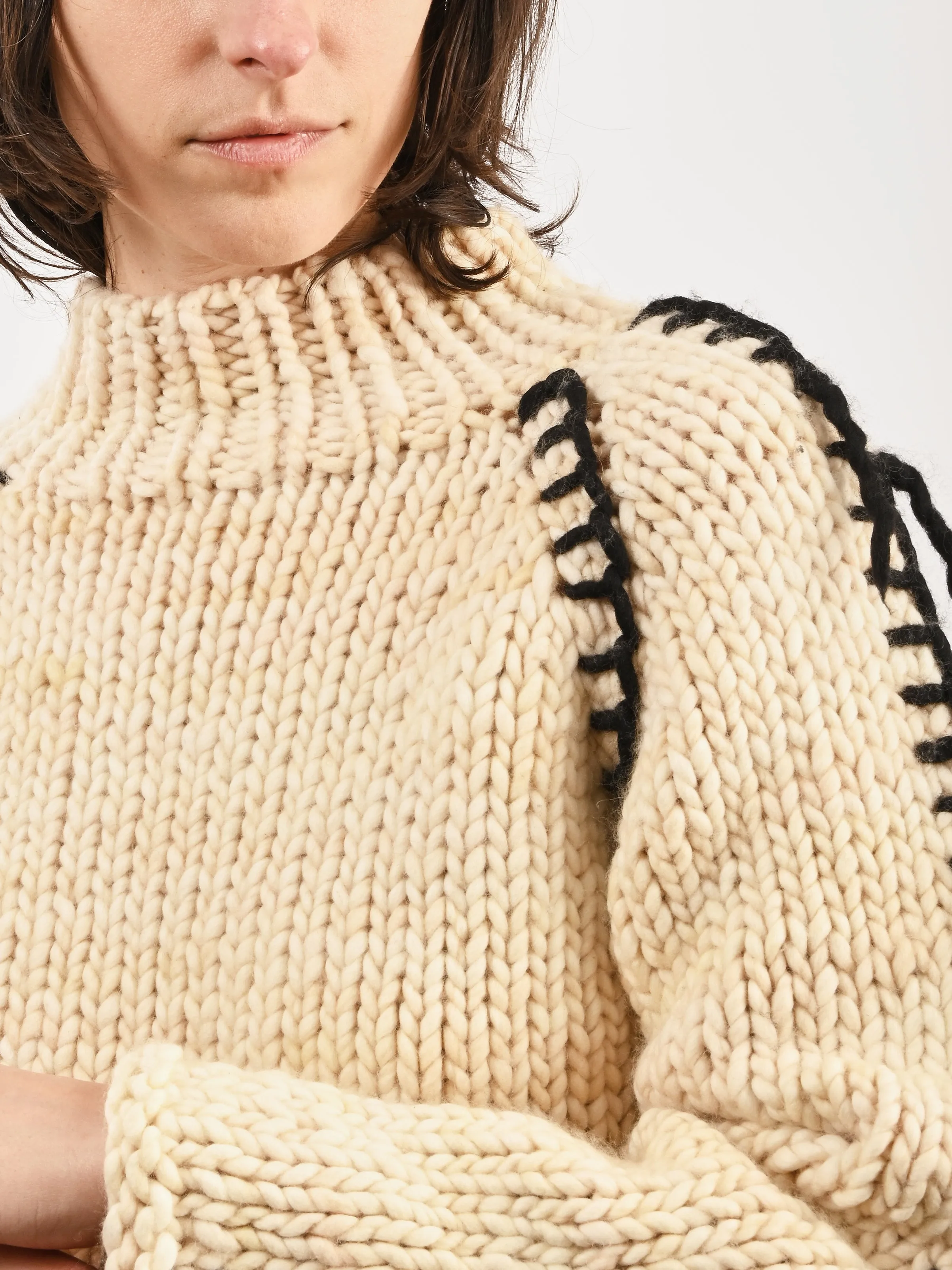 Cream/Black Reese Sweater sold by Frances May Houseline product image thumbnail 3