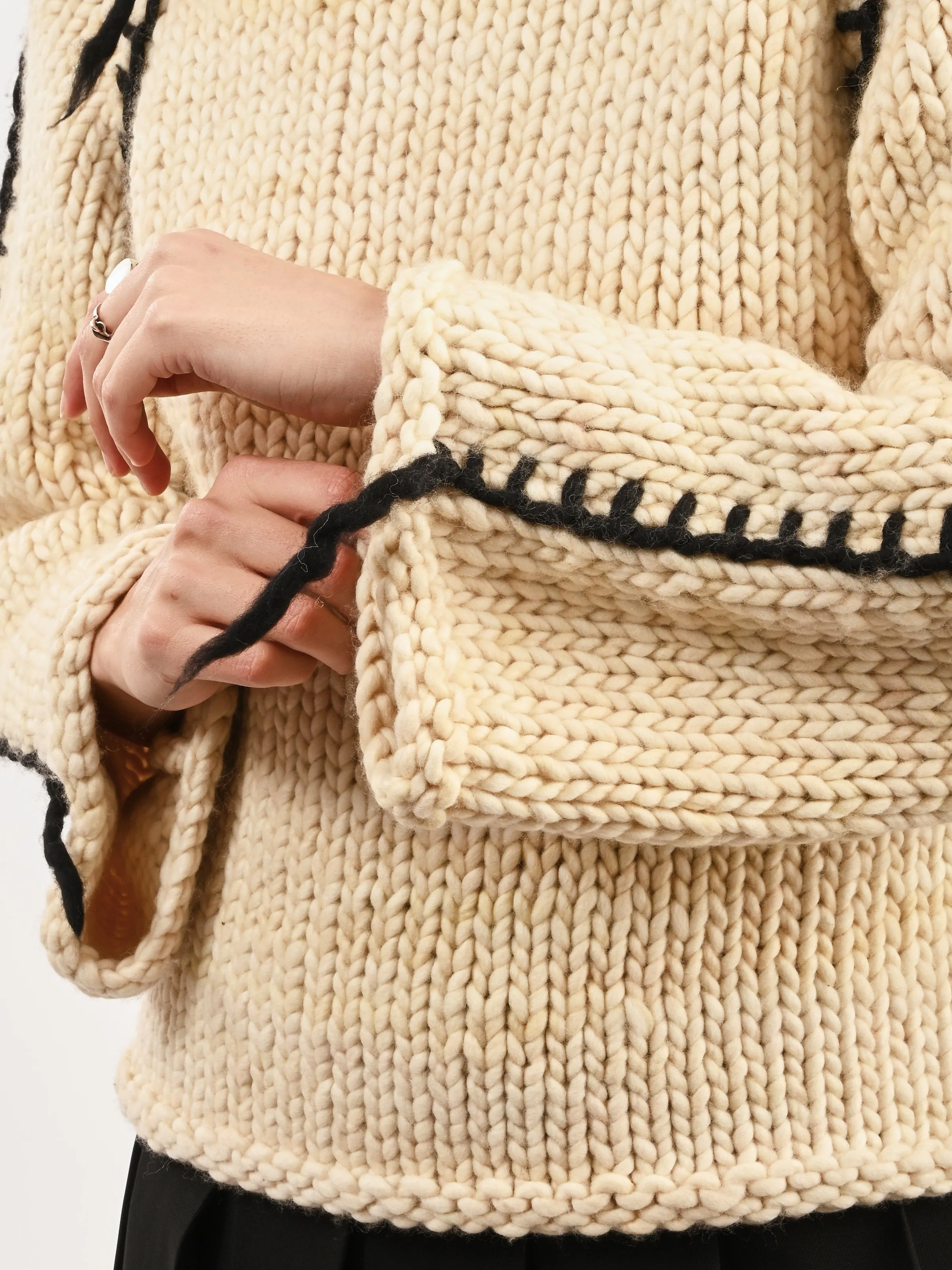 Cream/Black Reese Sweater sold by Frances May Houseline product image thumbnail 4