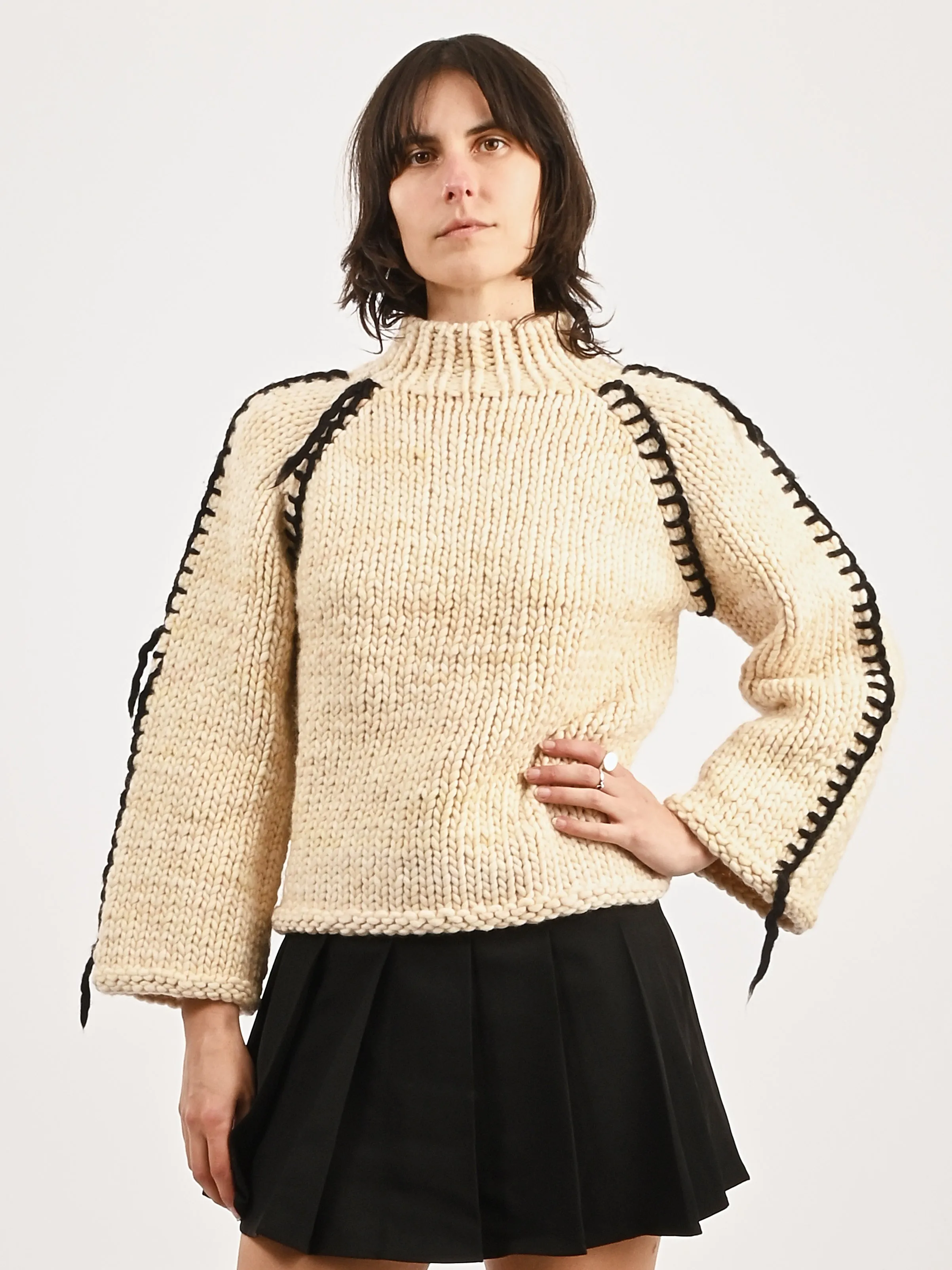 Cream/Black Reese Sweater sold by Frances May Houseline product image thumbnail 2