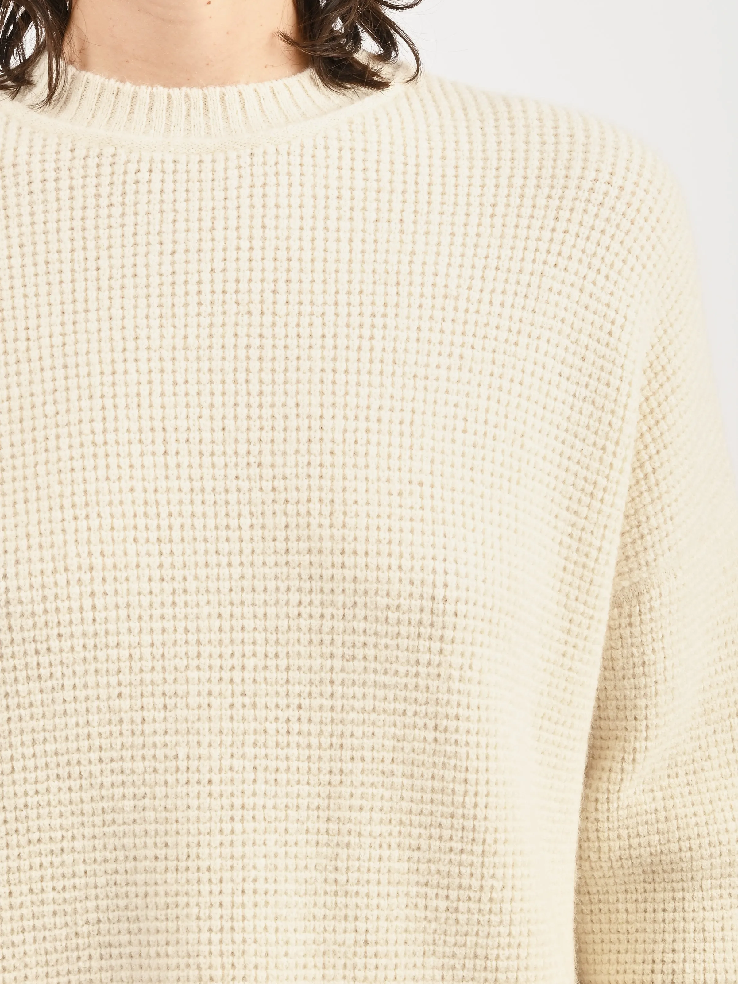 Vanilla Waffle Crewneck sold by Frances May Houseline product image thumbnail 3
