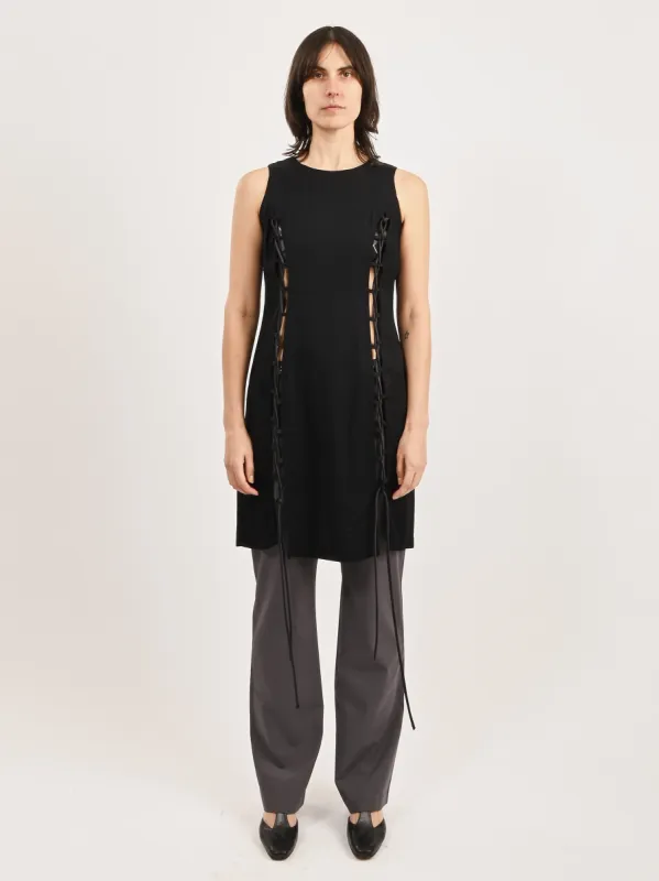 Black Lace-Up Dress made by Frances May Houseline