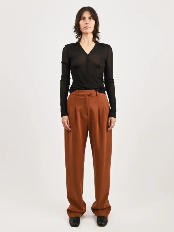 Black Deep V-Neck Top sold by Frances May Houseline