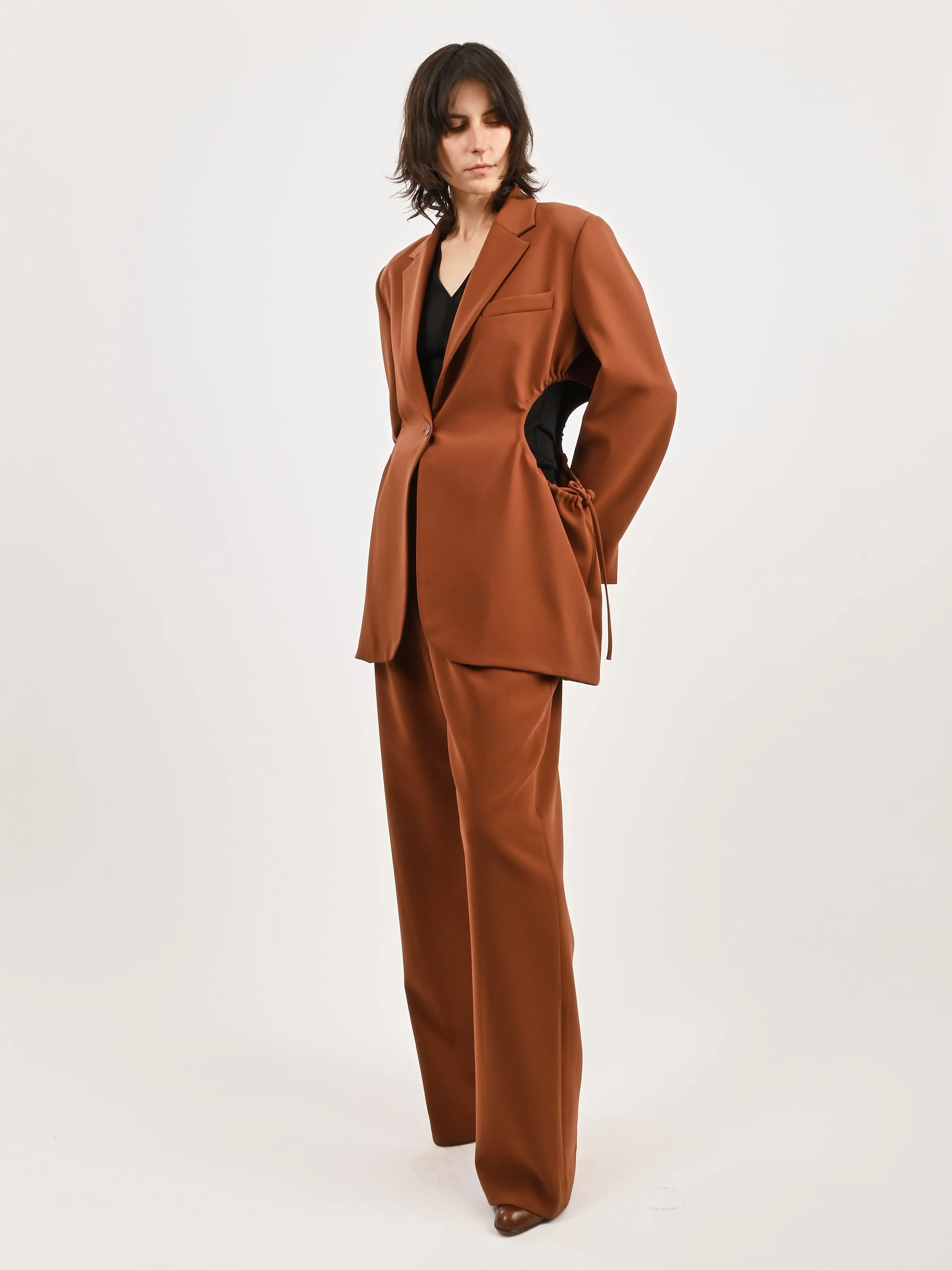 Clay Gathered Cutout Blazer sold by Frances May Houseline