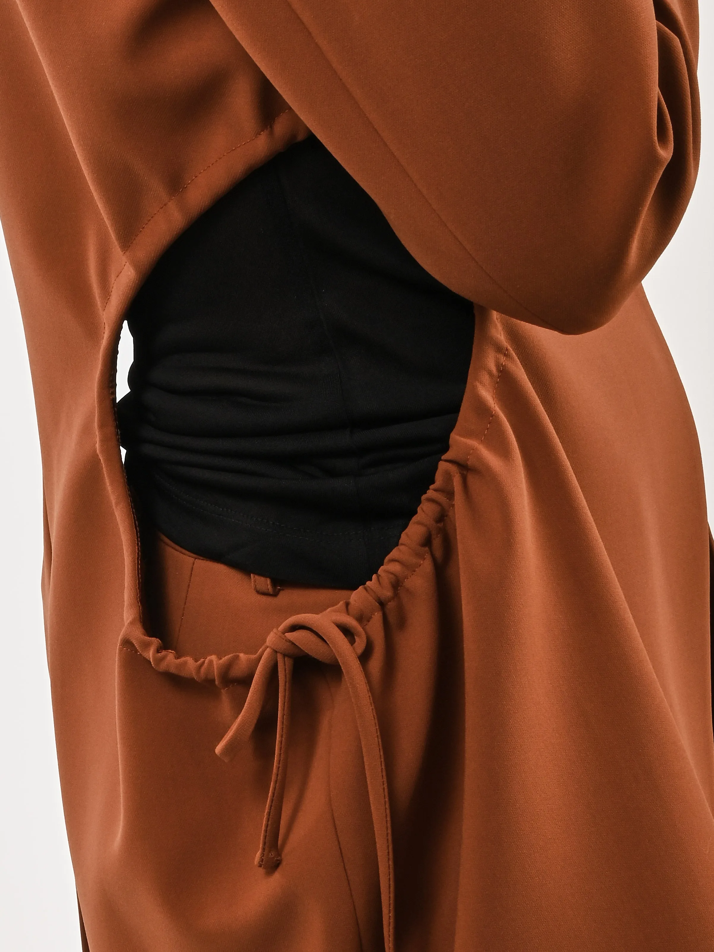 Clay Gathered Cutout Blazer sold by Frances May Houseline product image thumbnail 4